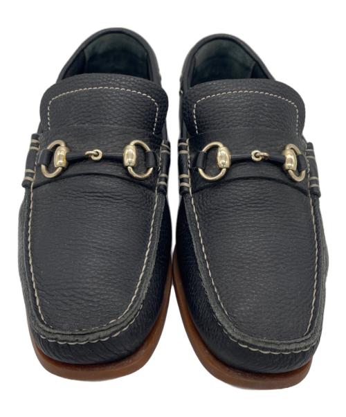 中古・古着通販】GUCCI (グッチ) ビットローファー ブラック×ブラウン