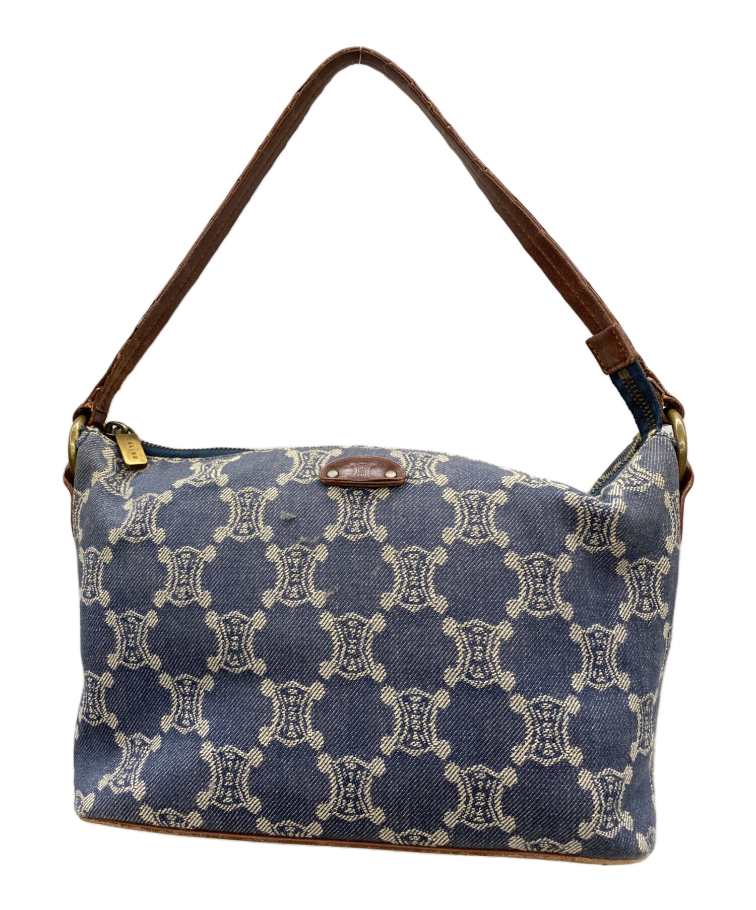 中古・古着通販】CELINE (セリーヌ) ハンドバッグ ブルー×ブラウン