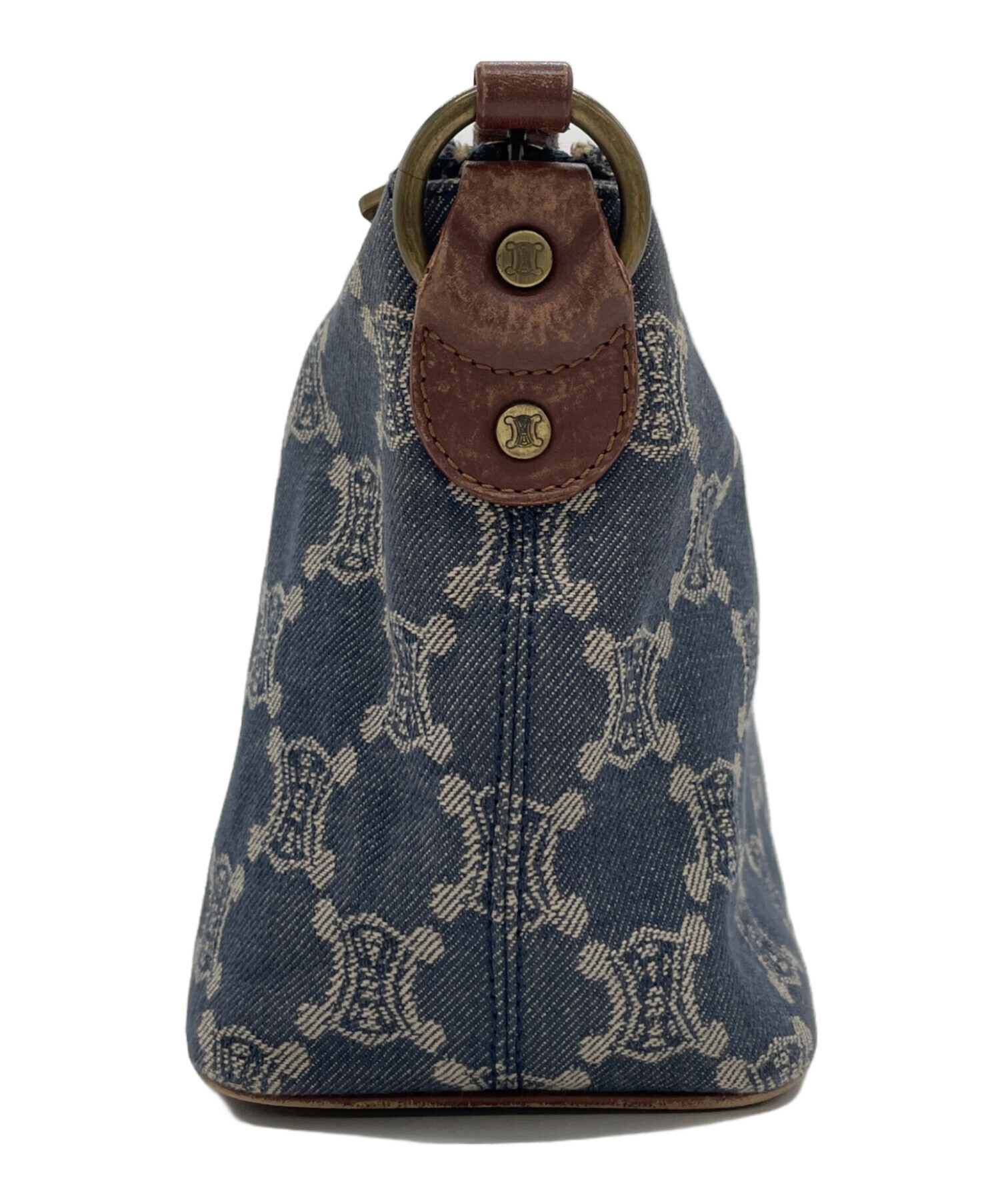 中古・古着通販】CELINE (セリーヌ) ハンドバッグ ブルー×ブラウン