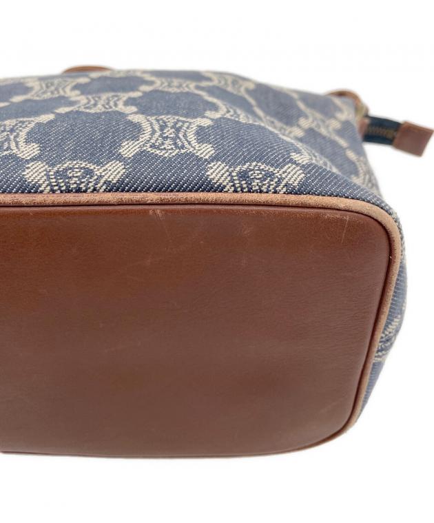 中古・古着通販】CELINE (セリーヌ) ハンドバッグ ブルー×ブラウン