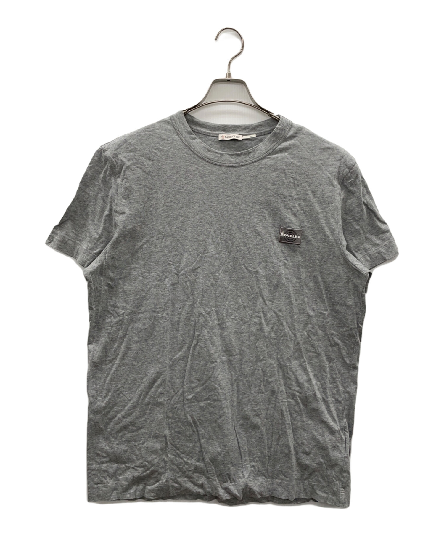 【レアモデル】MONCLER モンクレール半袖Tシャツグレーナイロン切り替えM 中古・古着通販】MONCLER (モンクレール) maglia t-shirts グレー
