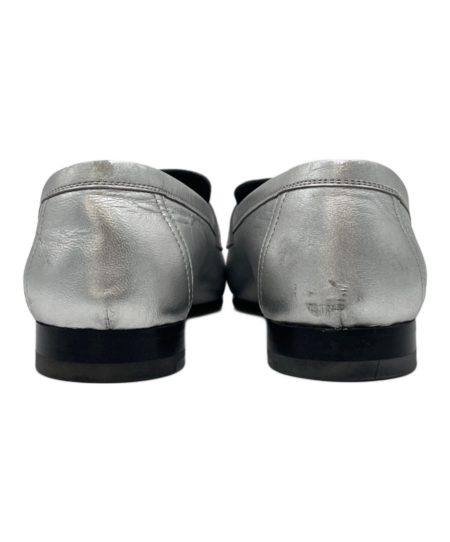 中古・古着通販】HERMES (エルメス) モカシンパリ シルバー サイズ:UK3