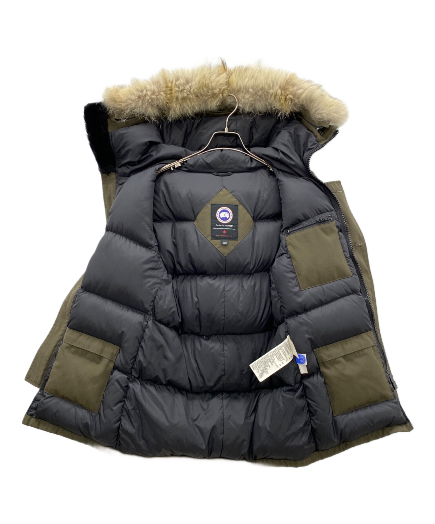   オリーブ ダウンジャケット　XSサイズ 中古・古着通販】CANADA GOOSE (カナダグース) ダウンジャケット