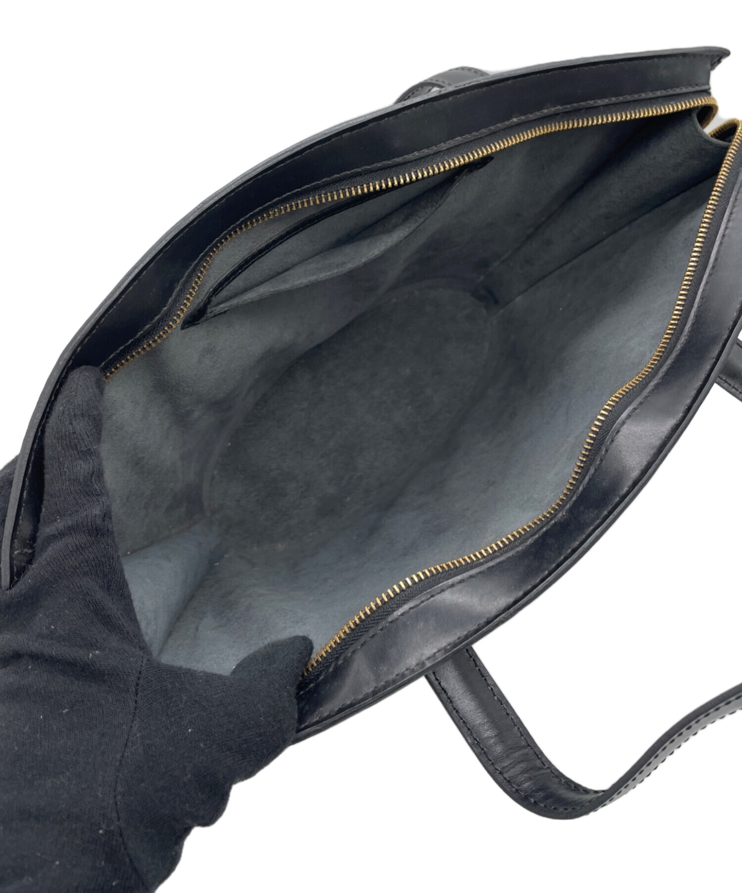 Louis Vuitton ブラック トートバッグ 中古・古着通販】LOUIS VUITTON (ルイ ヴィトン) トートバッグ