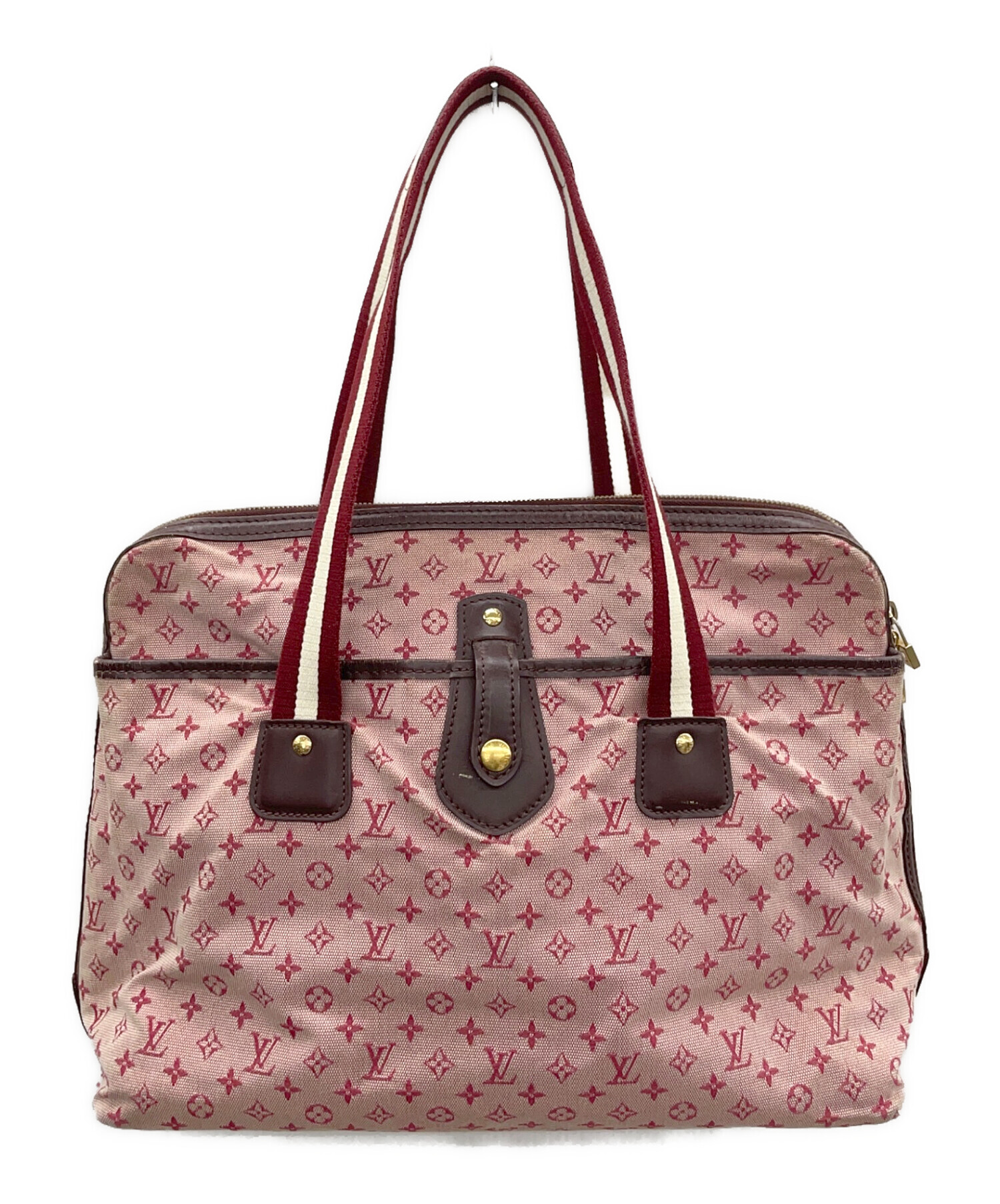 Louis Vuitton トートバッグ ベージュ/レッド LOUIS VUITTON（ルイ・ヴィトン） トートバッグ レディース ベージュ