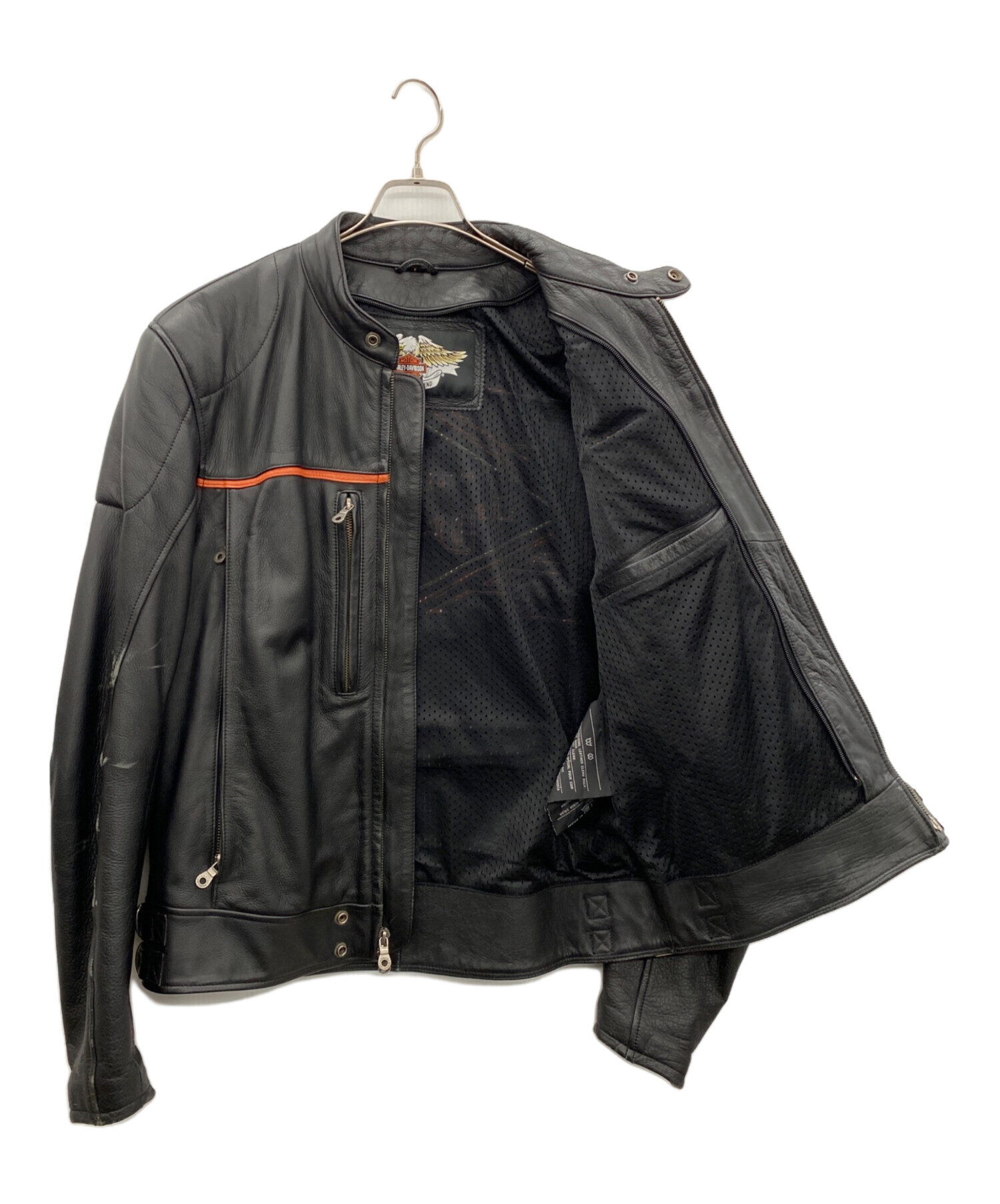 Harley-Davidson シングルライダース フリーサイズ 中古・古着通販】HARLEY-DAVIDSON (ハーレーダビッドソン) シングル