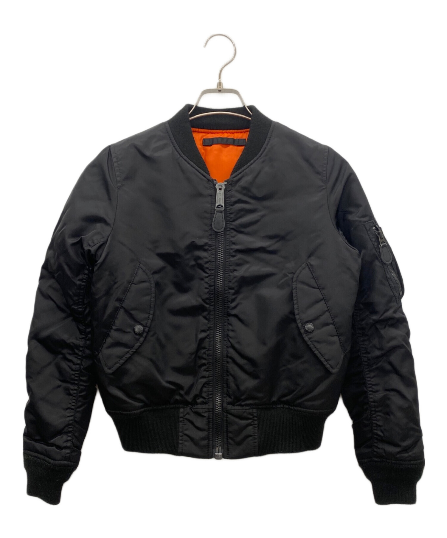 アヴィレックスMA-1 ブラックジャケット オレンジ裏地 MA-1 ブラックジャケット オレンジ裏地