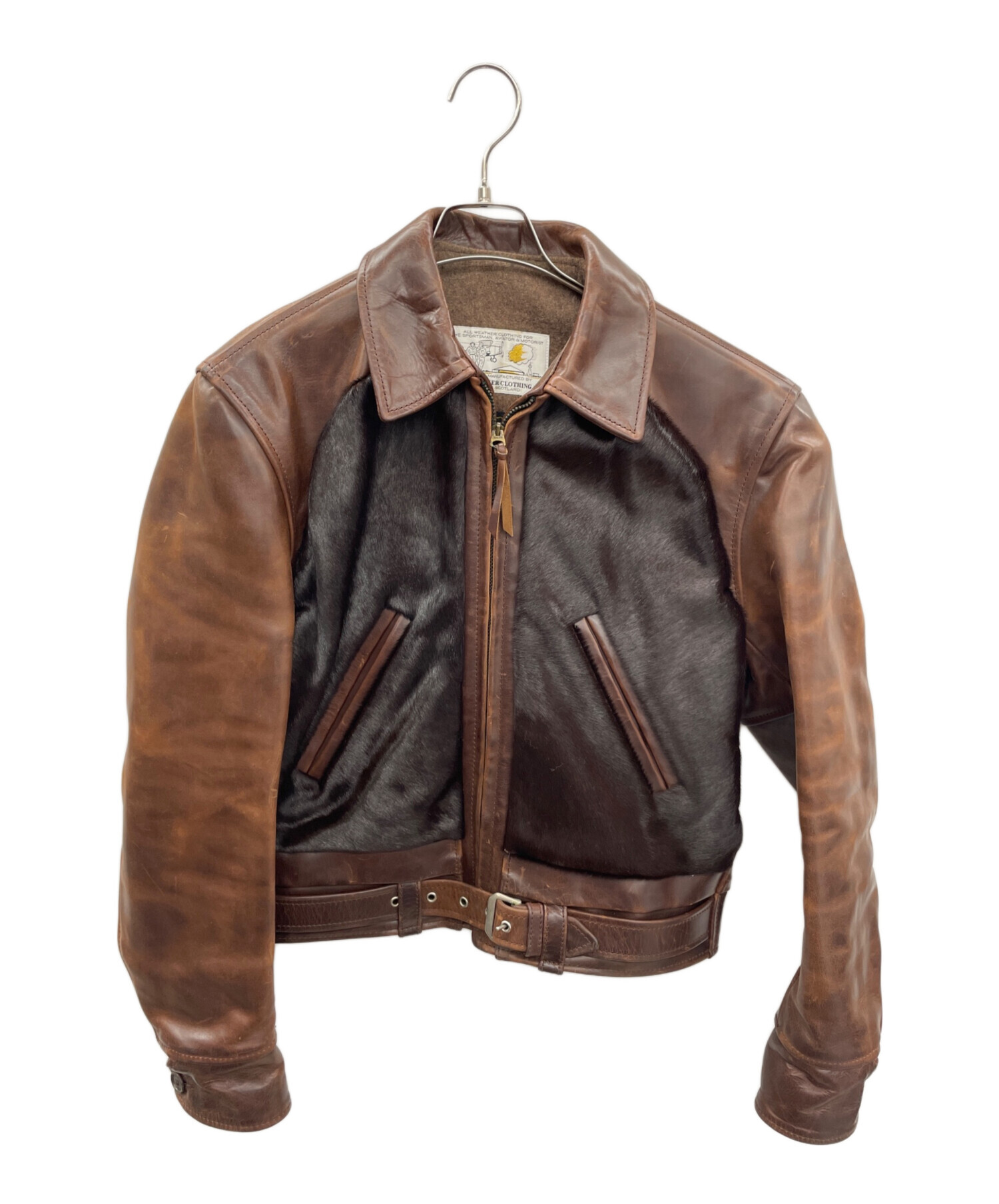 中古・古着通販】Aero LEATHER (エアロレザー) ハラコレザージャケット