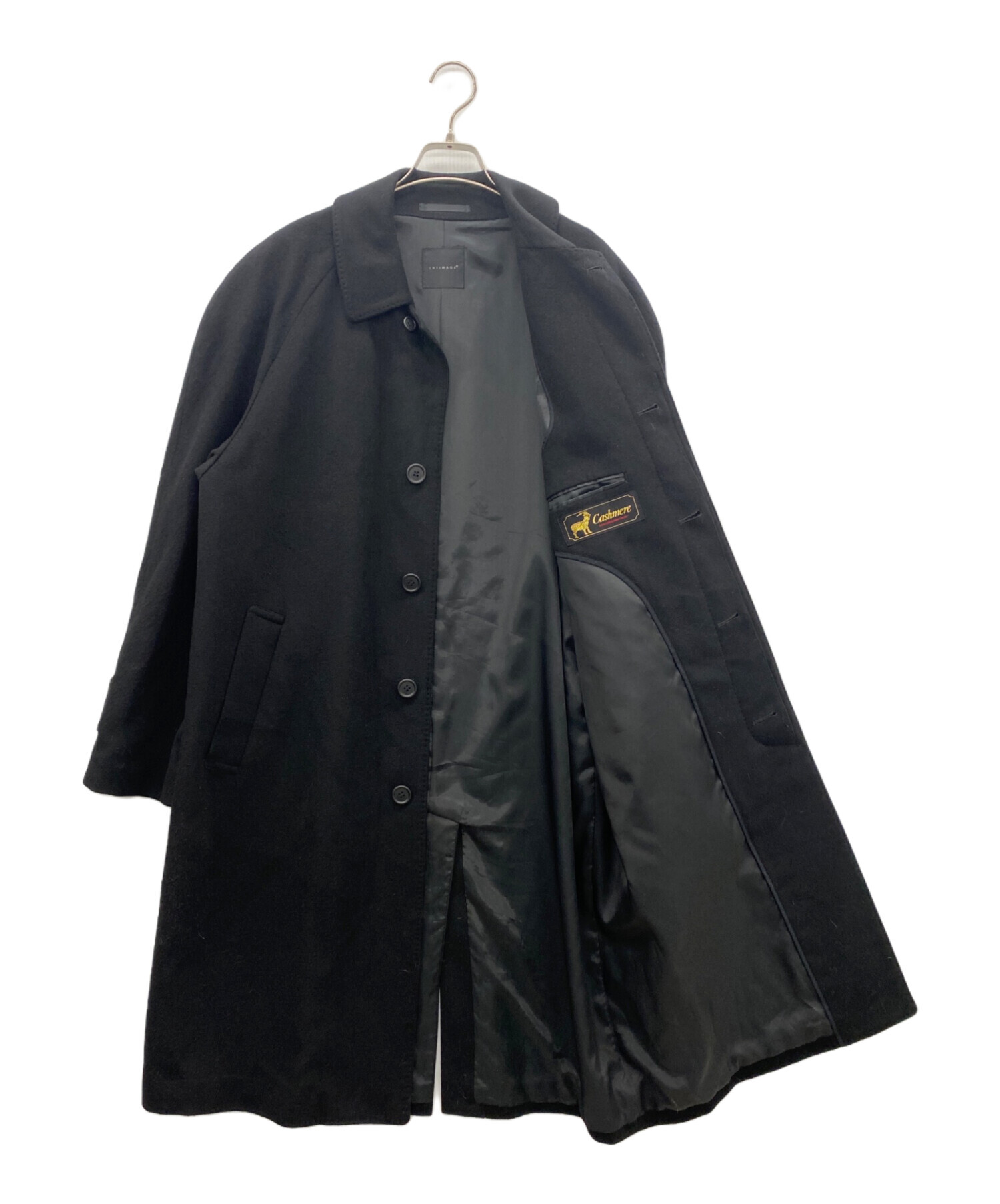 中古・古着通販】intimage (インティメージ) カシミヤコート ブラック