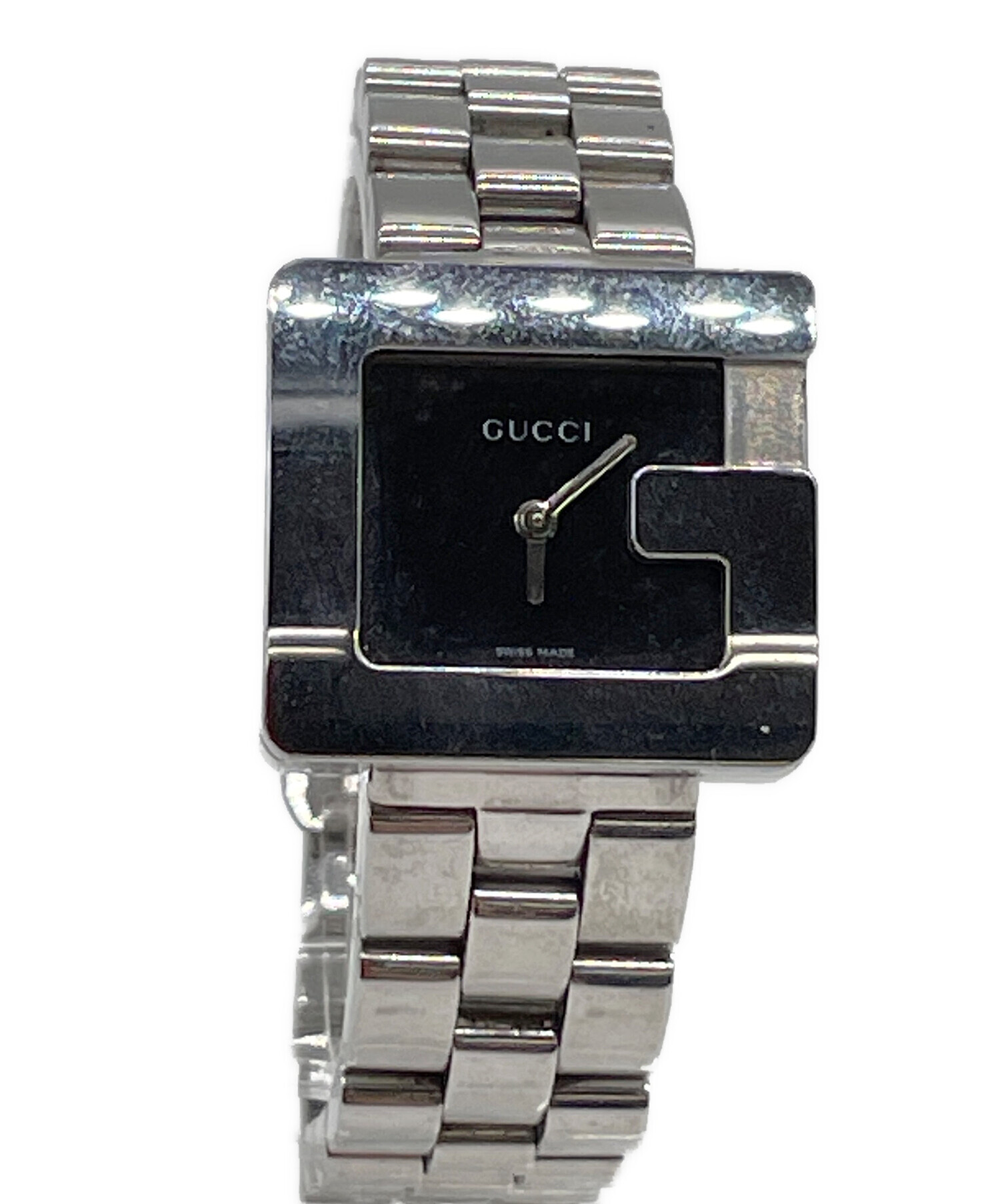 GUCCI ブラック スクエアフェイス 時計　ヴィンテージ 中古・古着通販】GUCCI (グッチ) スクウェア型 腕時計 ブラック