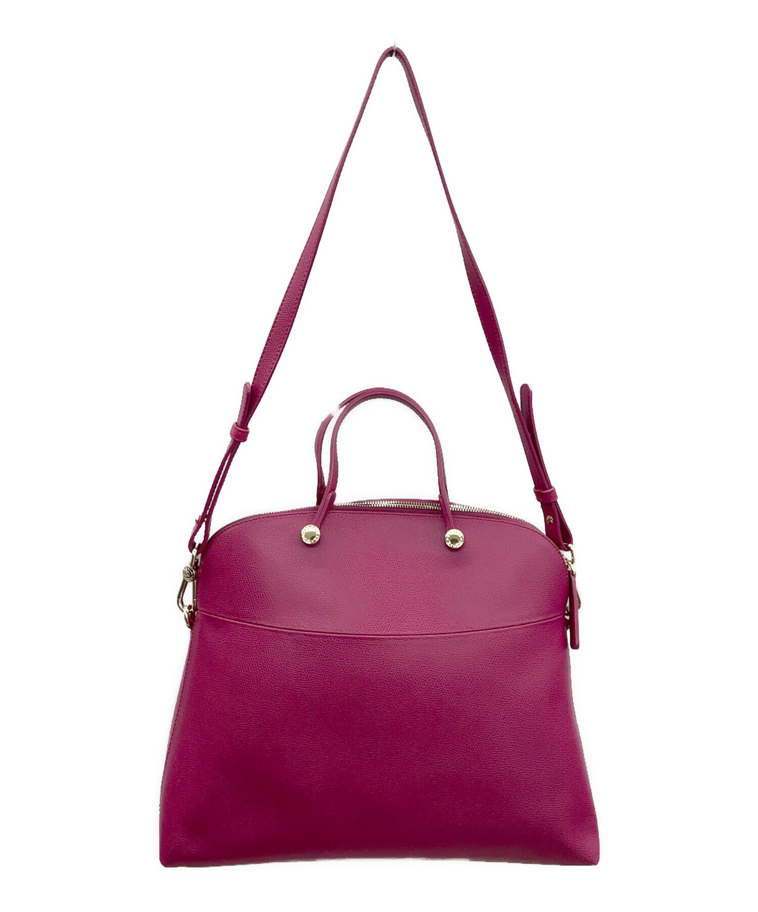 フルラ 2way ハンドバッグ パイパー M ピンク 新品 中古・古着通販】FURLA (フルラ) 2wayハンドバッグ ショッキングピンク