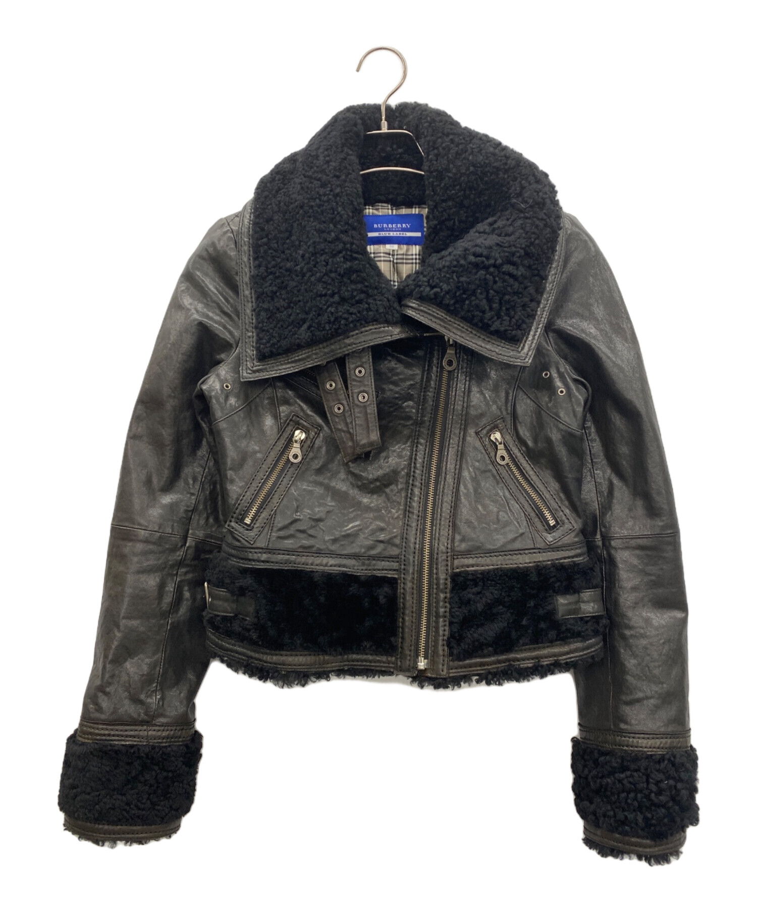 Burberry blue label ライダースジャケット 中古・古着通販】BURBERRY BLUE LABEL (バーバリーロンドンブルー