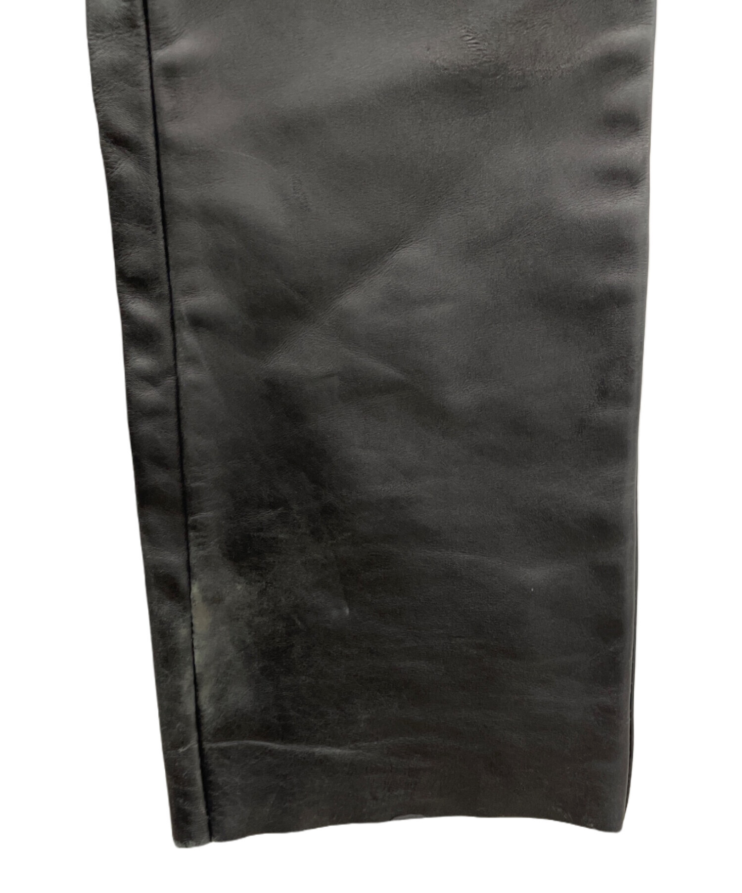 中古・古着通販】Schott (ショット) レザーパンツ ブラック サイズ