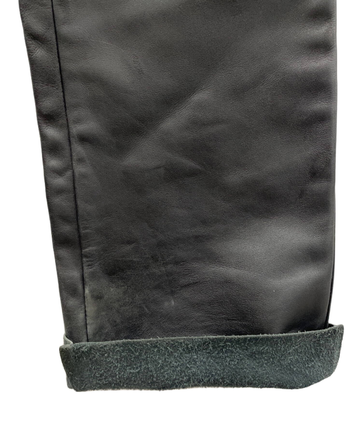 中古・古着通販】Schott (ショット) レザーパンツ ブラック サイズ