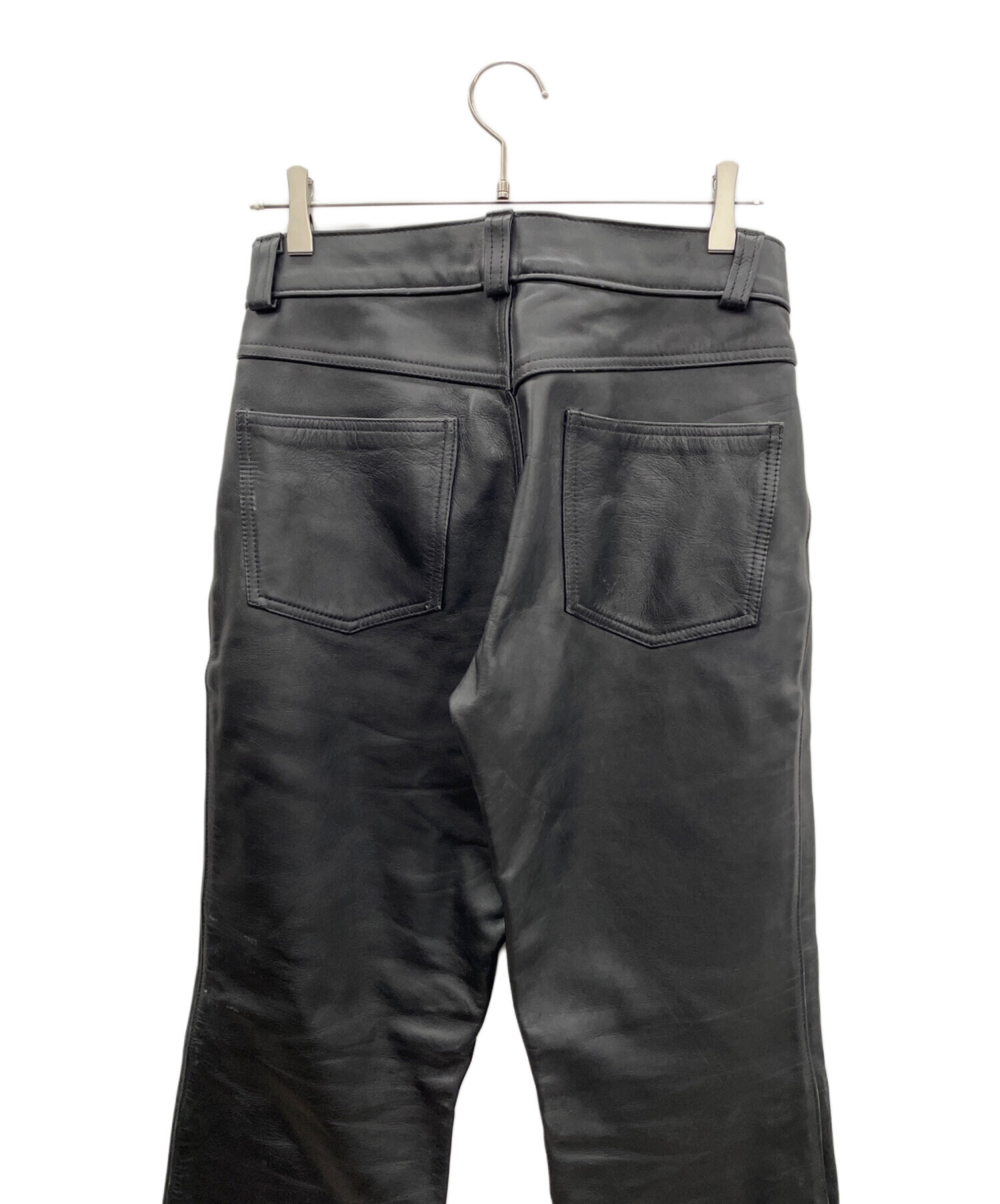 中古・古着通販】Schott (ショット) レザーパンツ ブラック サイズ