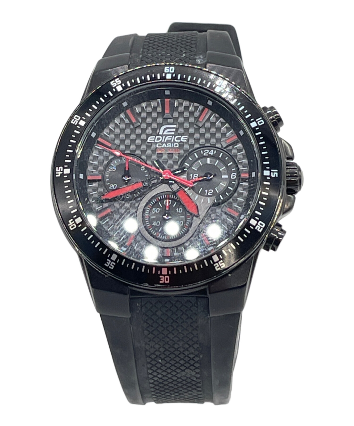 中古・古着通販】CASIO (カシオ) クロノグラフ ブラック レッド 