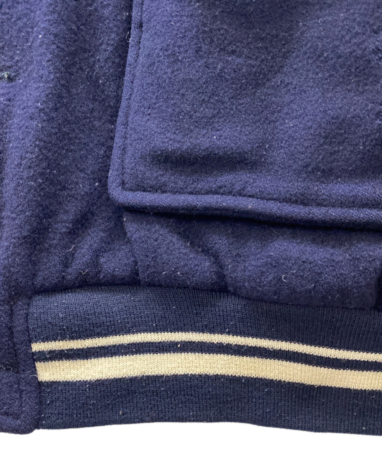 中古・古着通販】MIRAGE (ミラージュ) スタジャン ネイビー サイズ:L