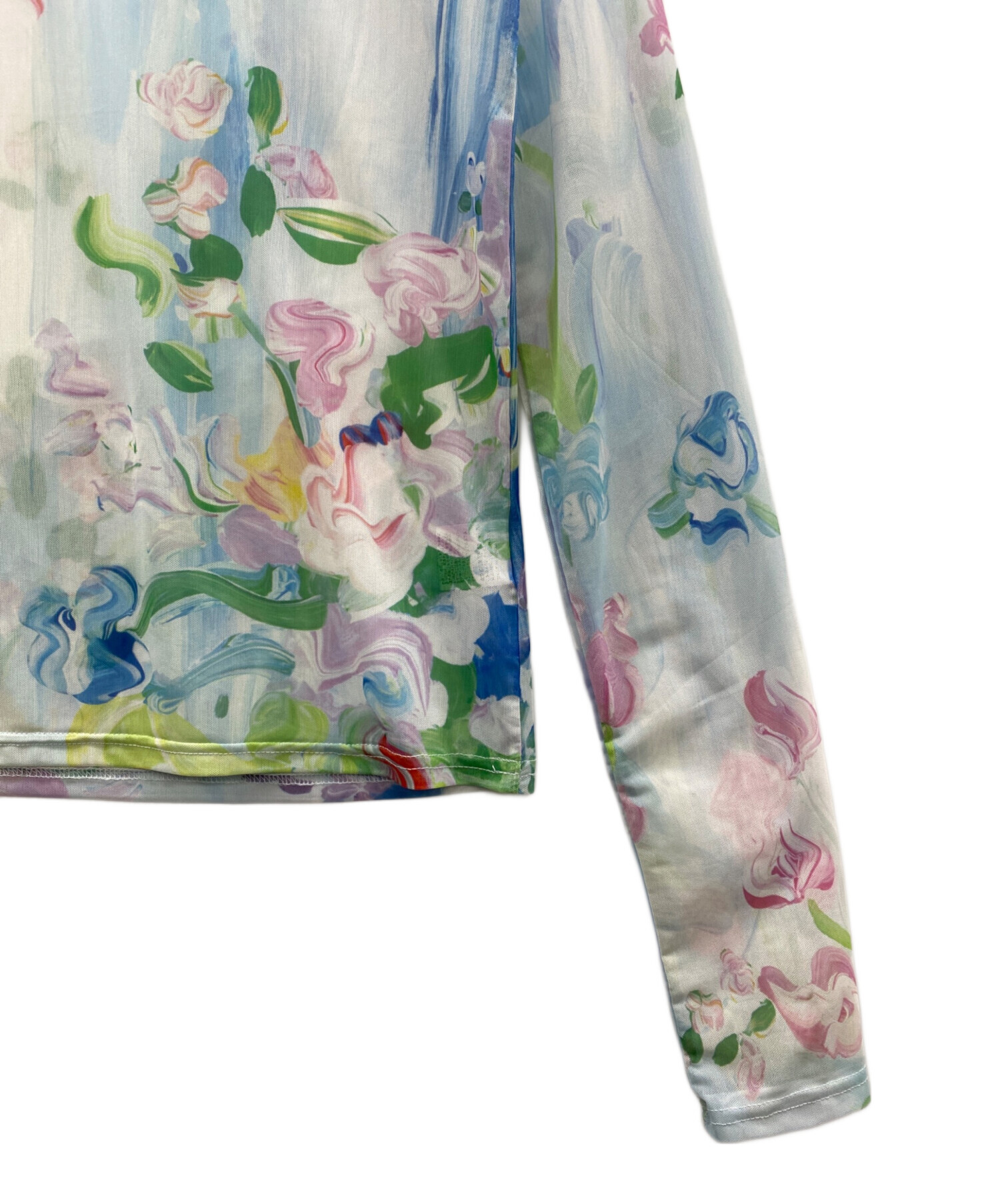 中古・古着通販】POPPY (ポピー) シースルーシャツ ブルー サイズ:FREE