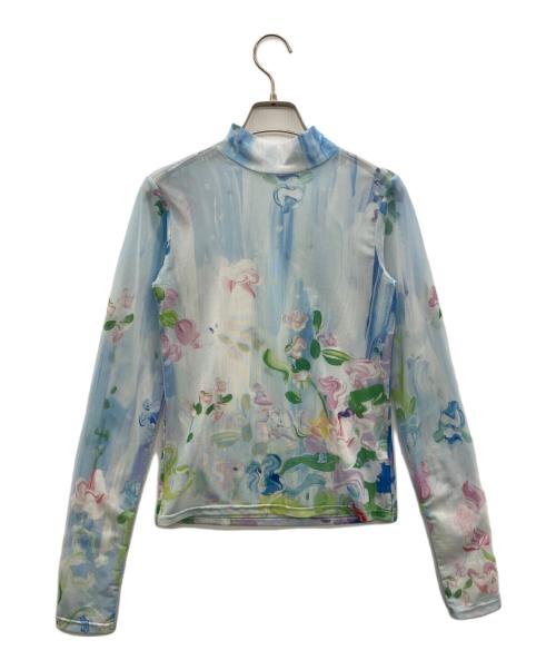 中古・古着通販】POPPY (ポピー) シースルーシャツ ブルー サイズ:FREE