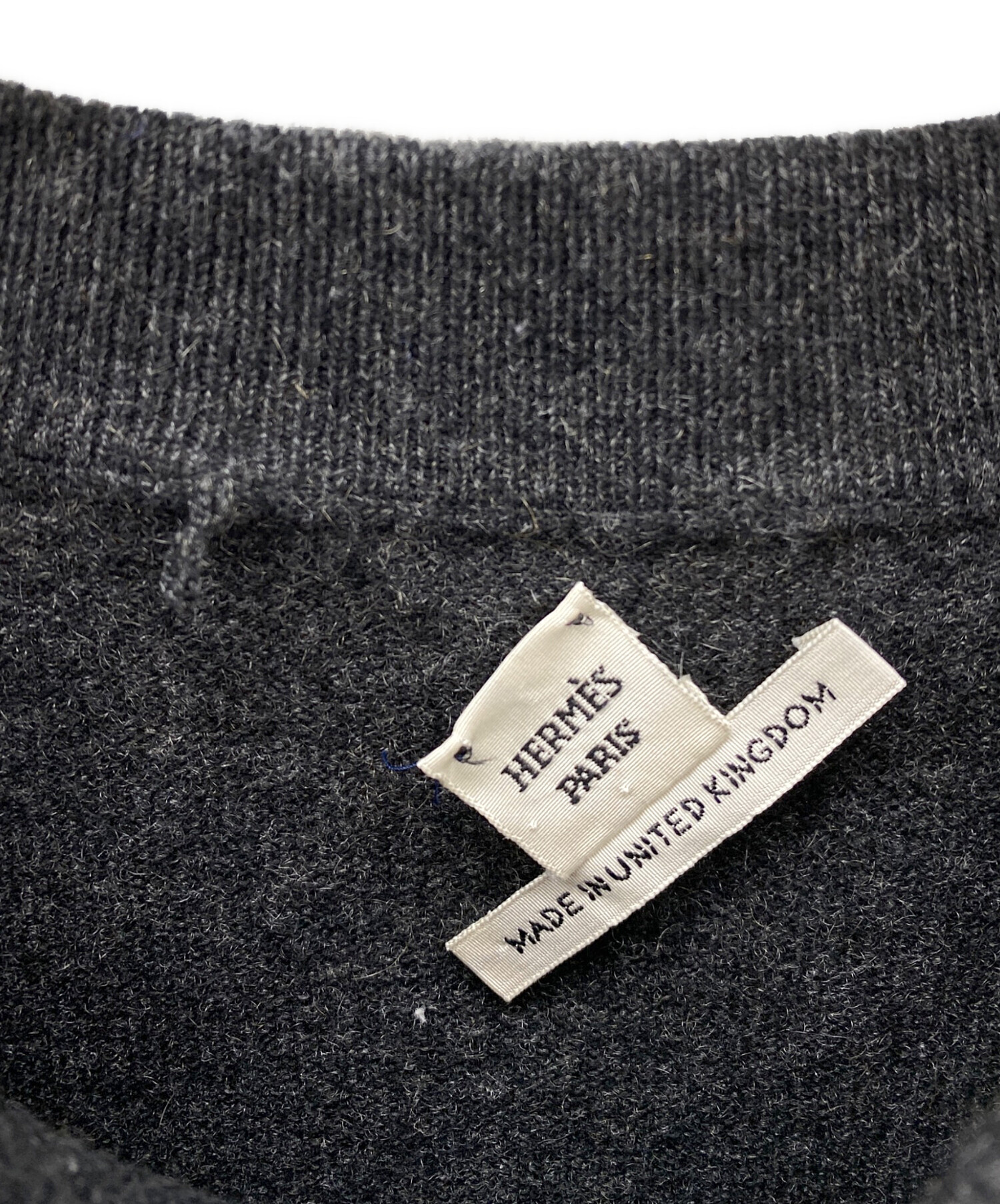 中古・古着通販】HERMES (エルメス) カシミヤニット グレー サイズ:34