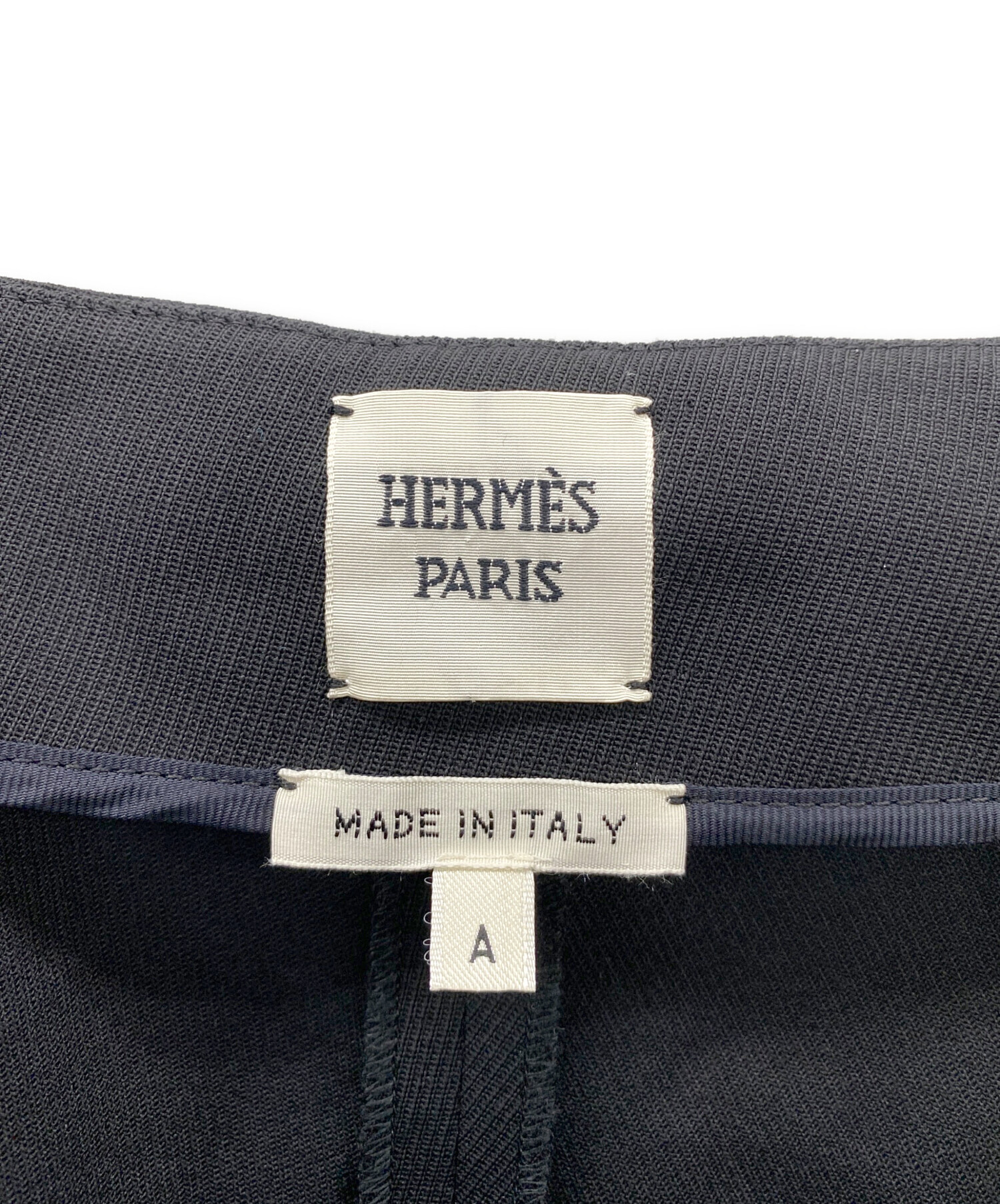 中古・古着通販】HERMES (エルメス) センタープレスパンツ ブラック