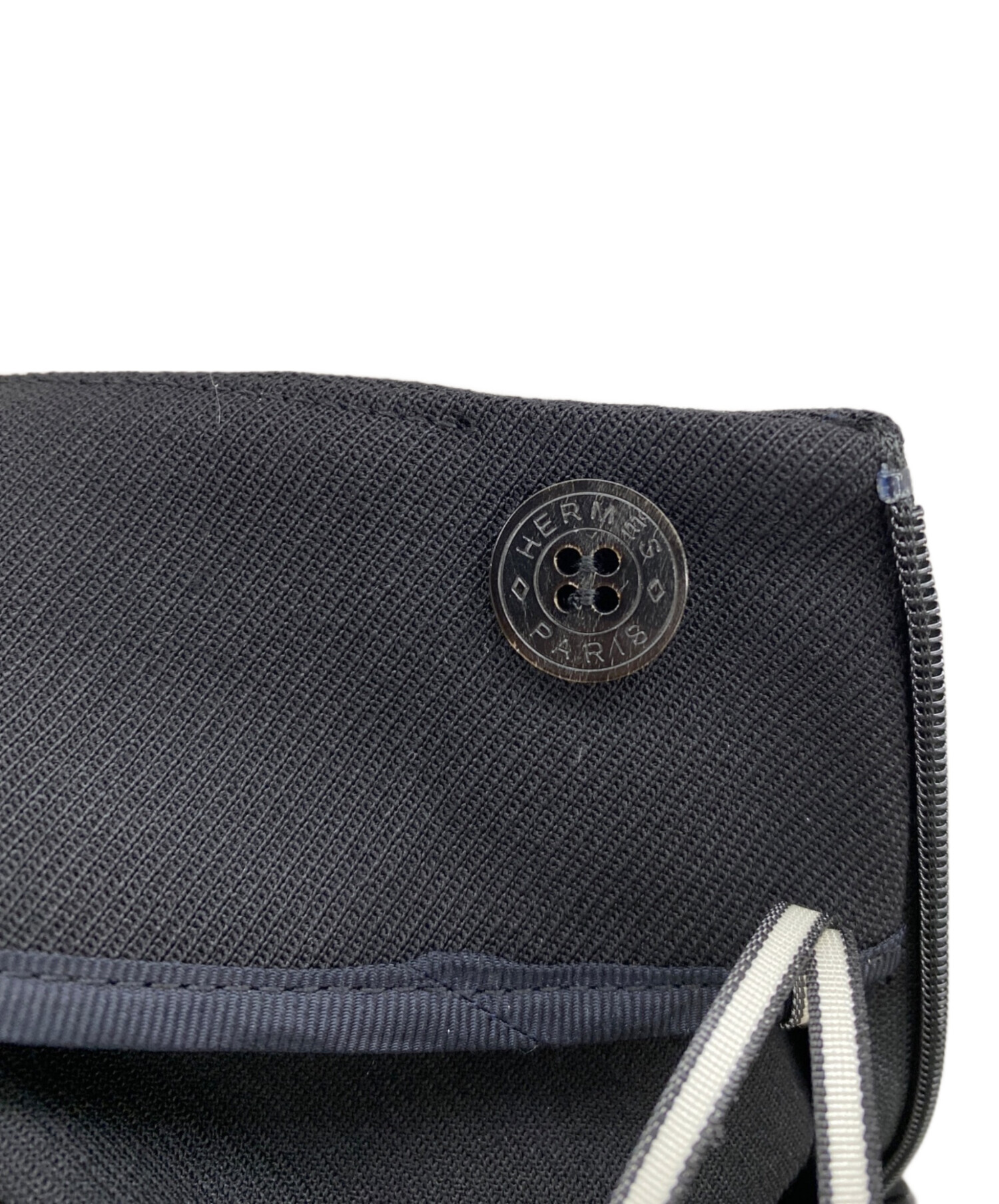 中古・古着通販】HERMES (エルメス) センタープレスパンツ ブラック