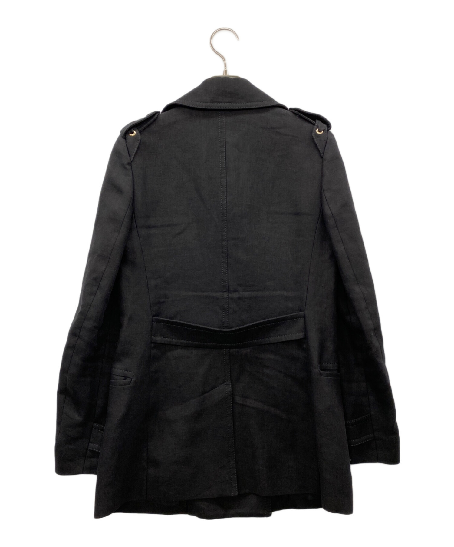 中古・古着通販】GUCCI (グッチ) ダブルブレストコート ブラック