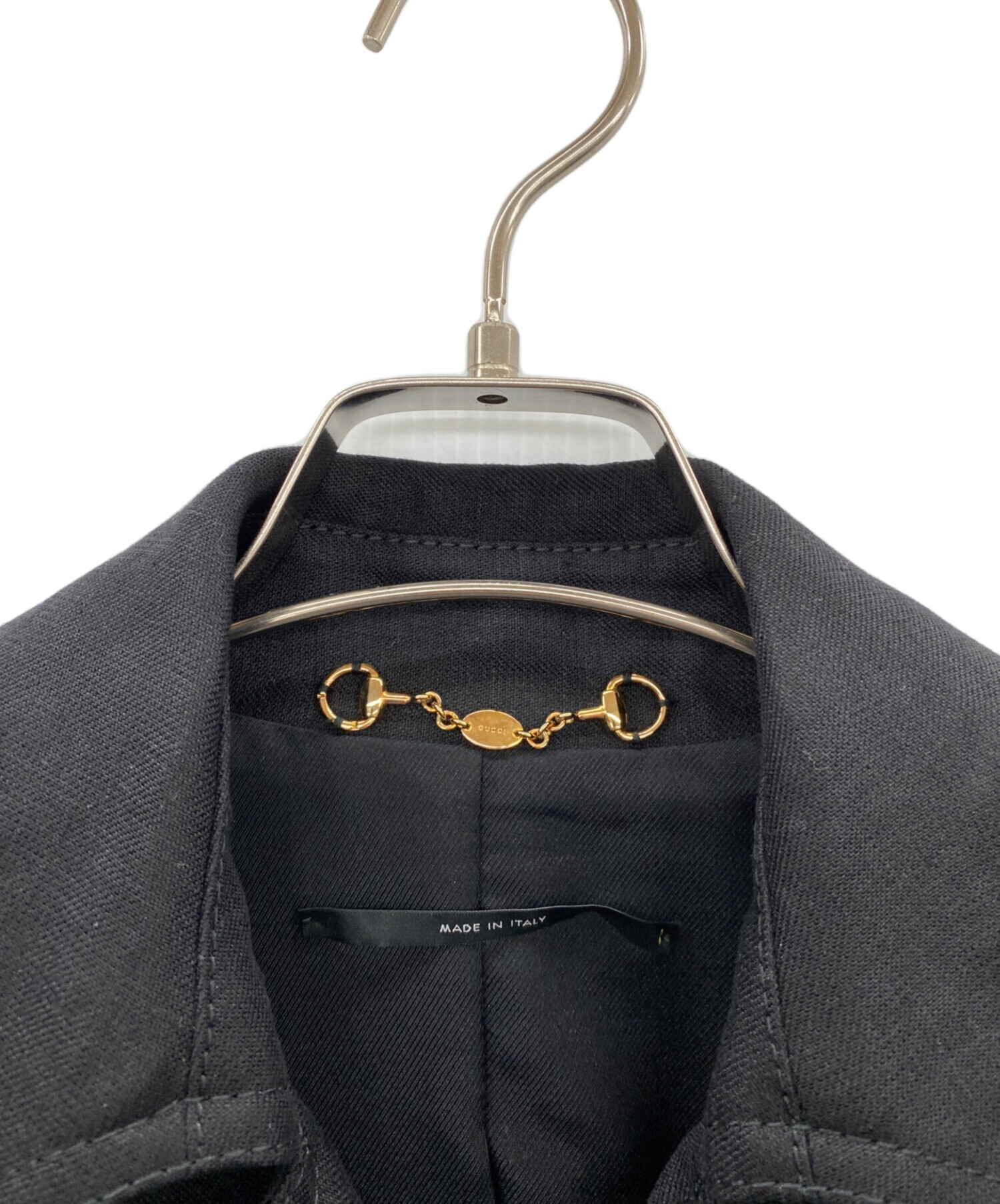 中古・古着通販】GUCCI (グッチ) ダブルブレストコート ブラック