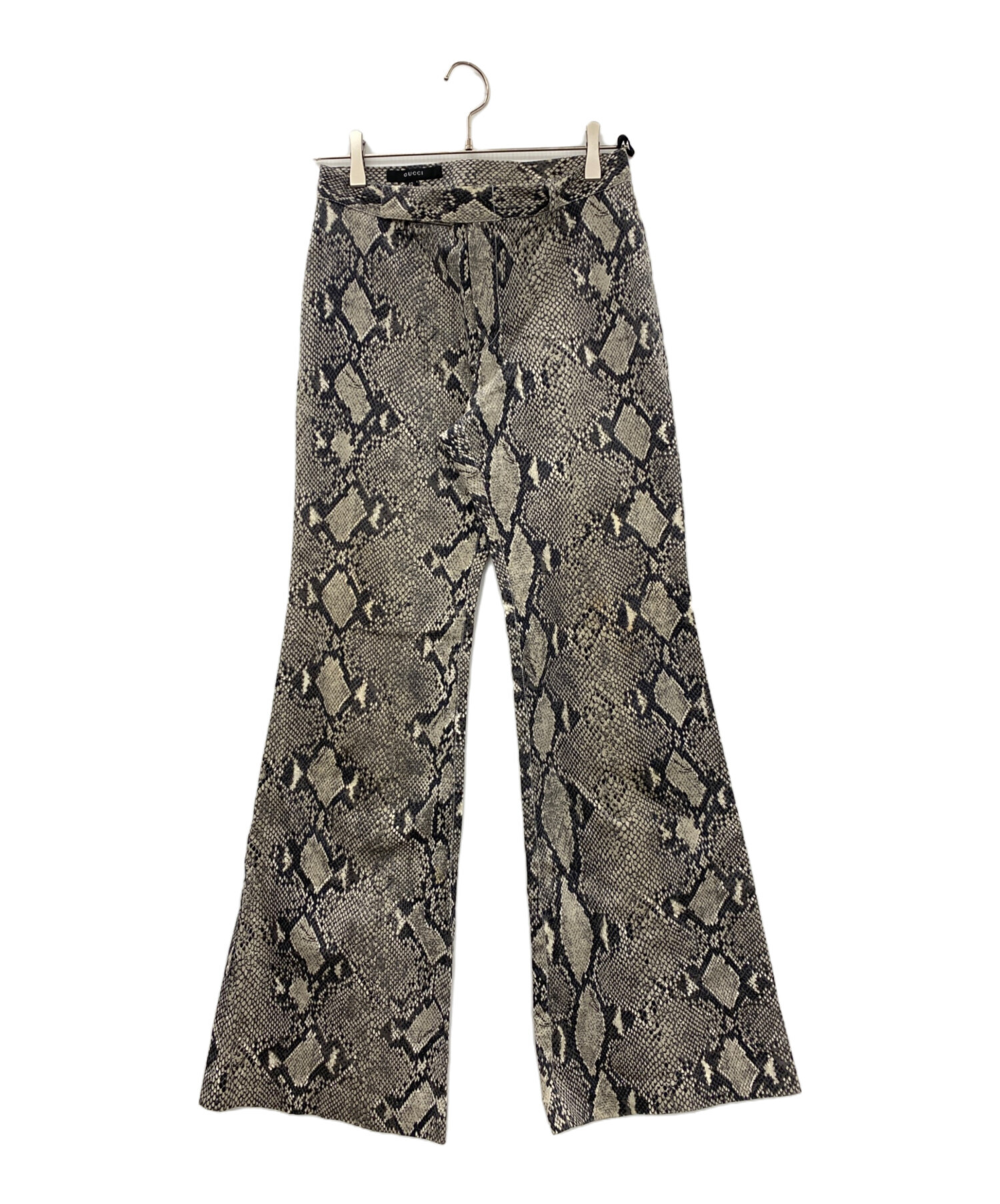 グッチ　フレアパンツ 中古・古着通販】GUCCI (グッチ) フレアパンツ グレー サイズ:SIZE 42