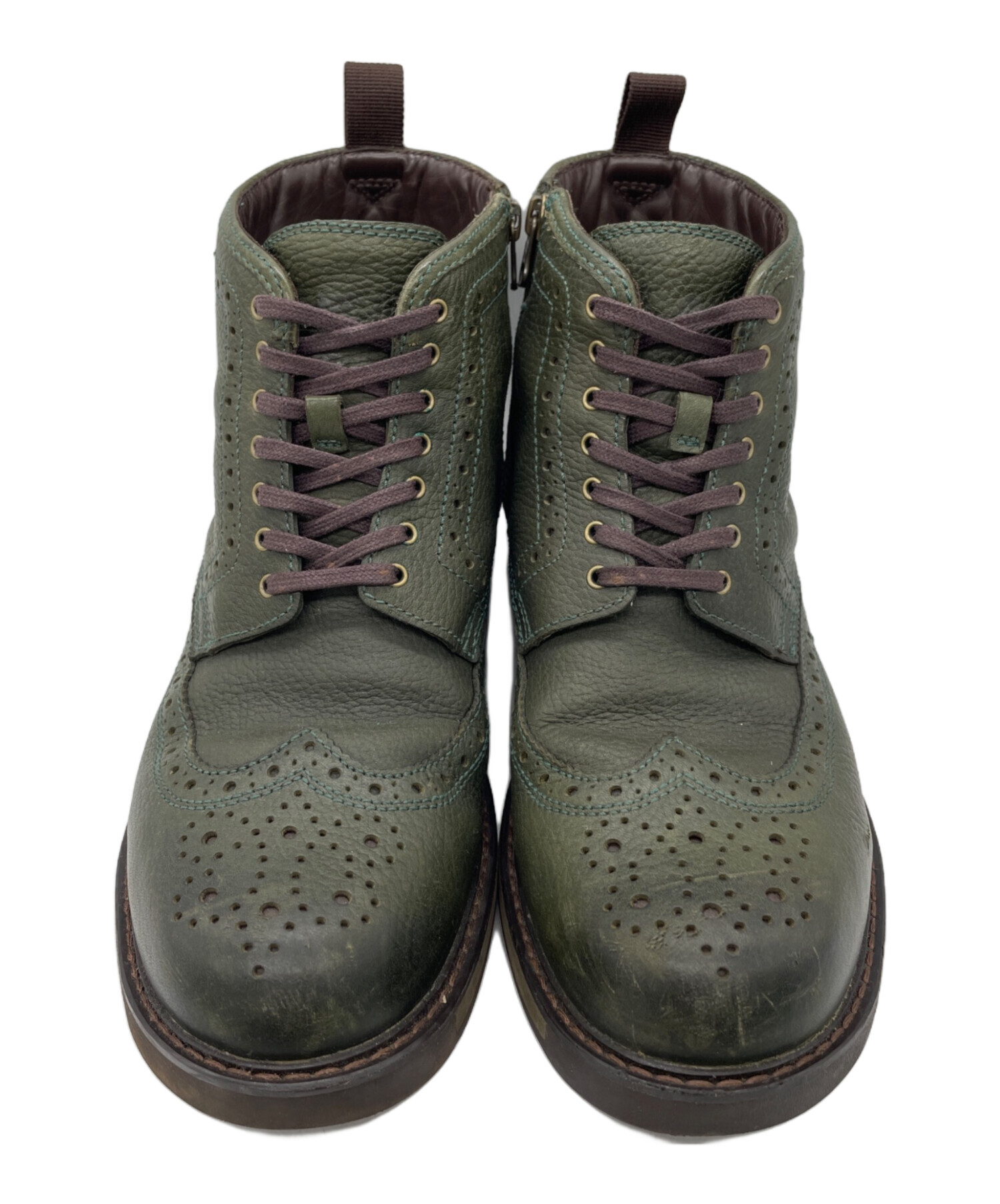 中古・古着通販】REGAL (リーガル) ウィングチップブーツ オリーブ