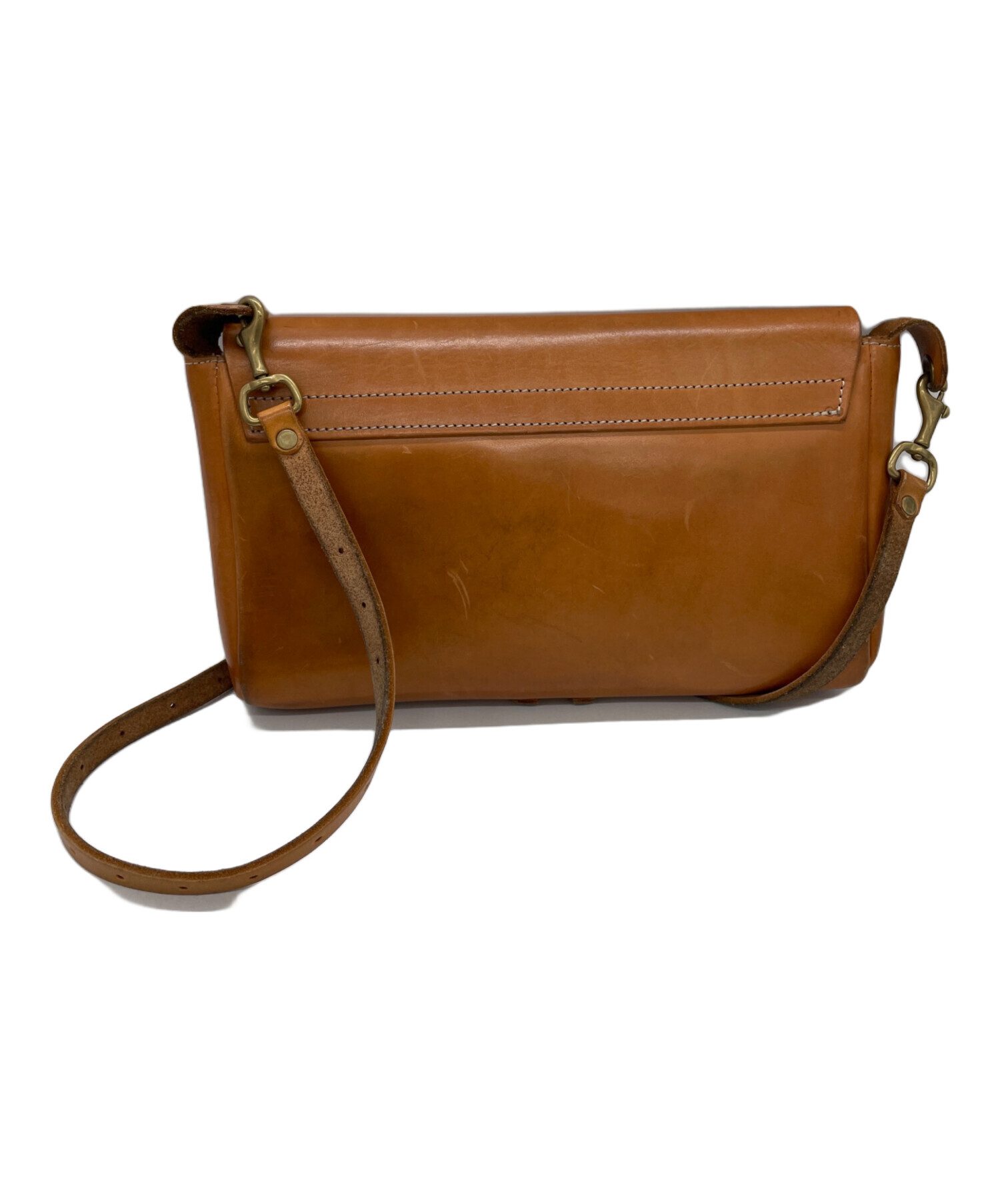 Vasco ボディバック　ミニショルダーバッグ　キャメル　ナチュラル vasco - LEATHER POSTMAN MINI SHOULDER BAG [CAMEL] | ミニショルダー