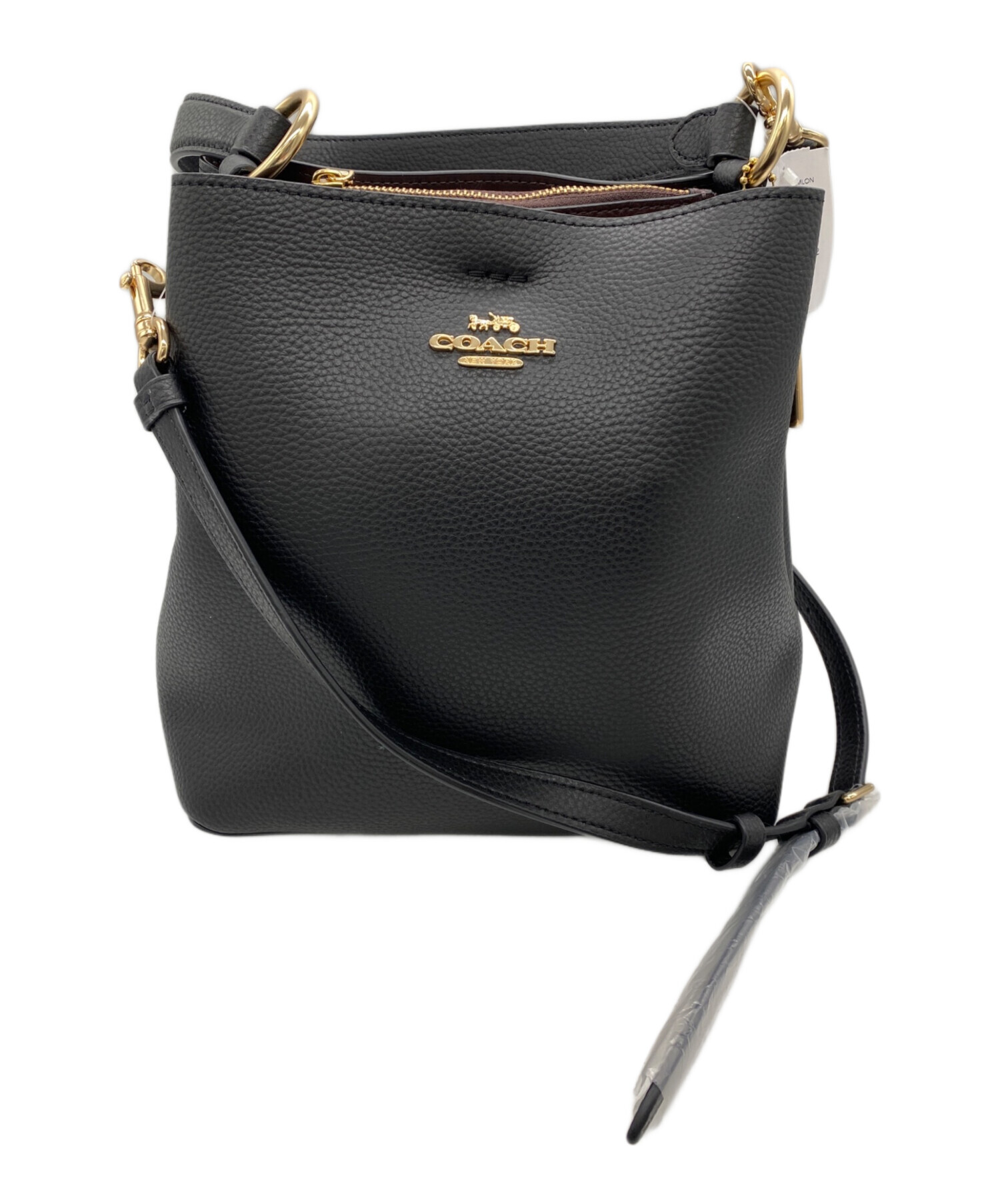 未使用展示品 COACH コーチ ショルダーバッグ バッグ レザー 茶 メンズ