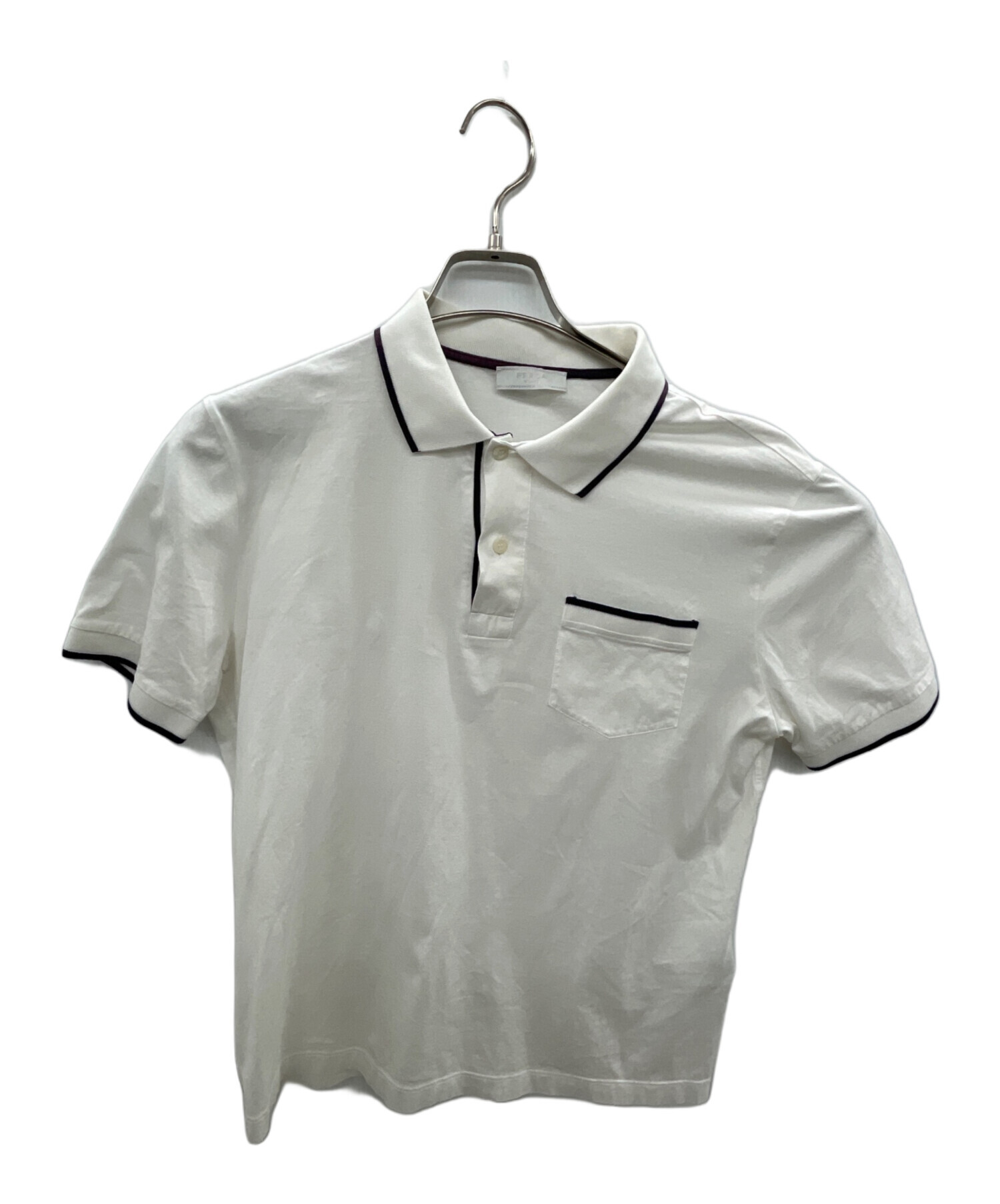 中古・古着通販】PRADA (プラダ) ポロシャツ ホワイト サイズ:M