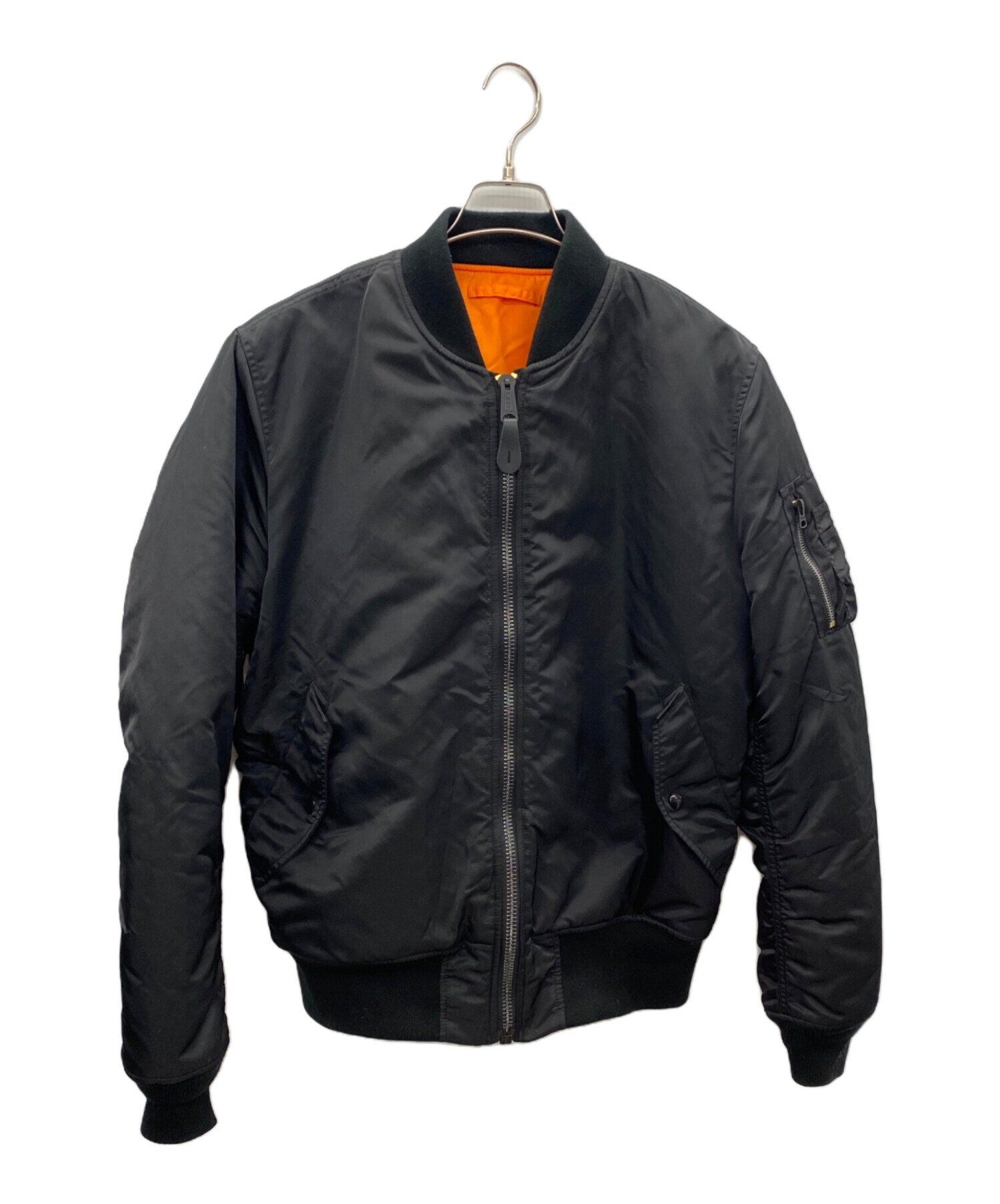 中古・古着通販】ALPHA (アルファ) MA-1ジャケット ブラック サイズ:M