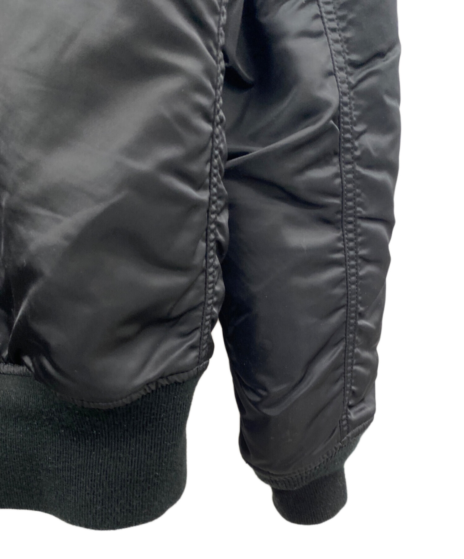 中古・古着通販】ALPHA (アルファ) MA-1ジャケット ブラック サイズ:M