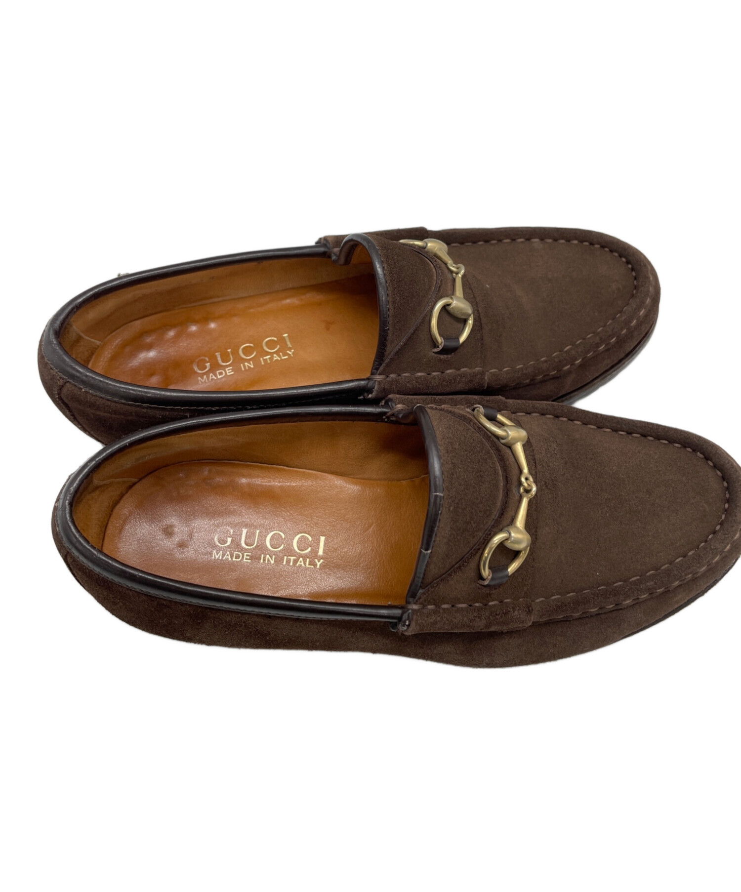 中古・古着通販】GUCCI (グッチ) ローファー ブラウン サイズ:UK6