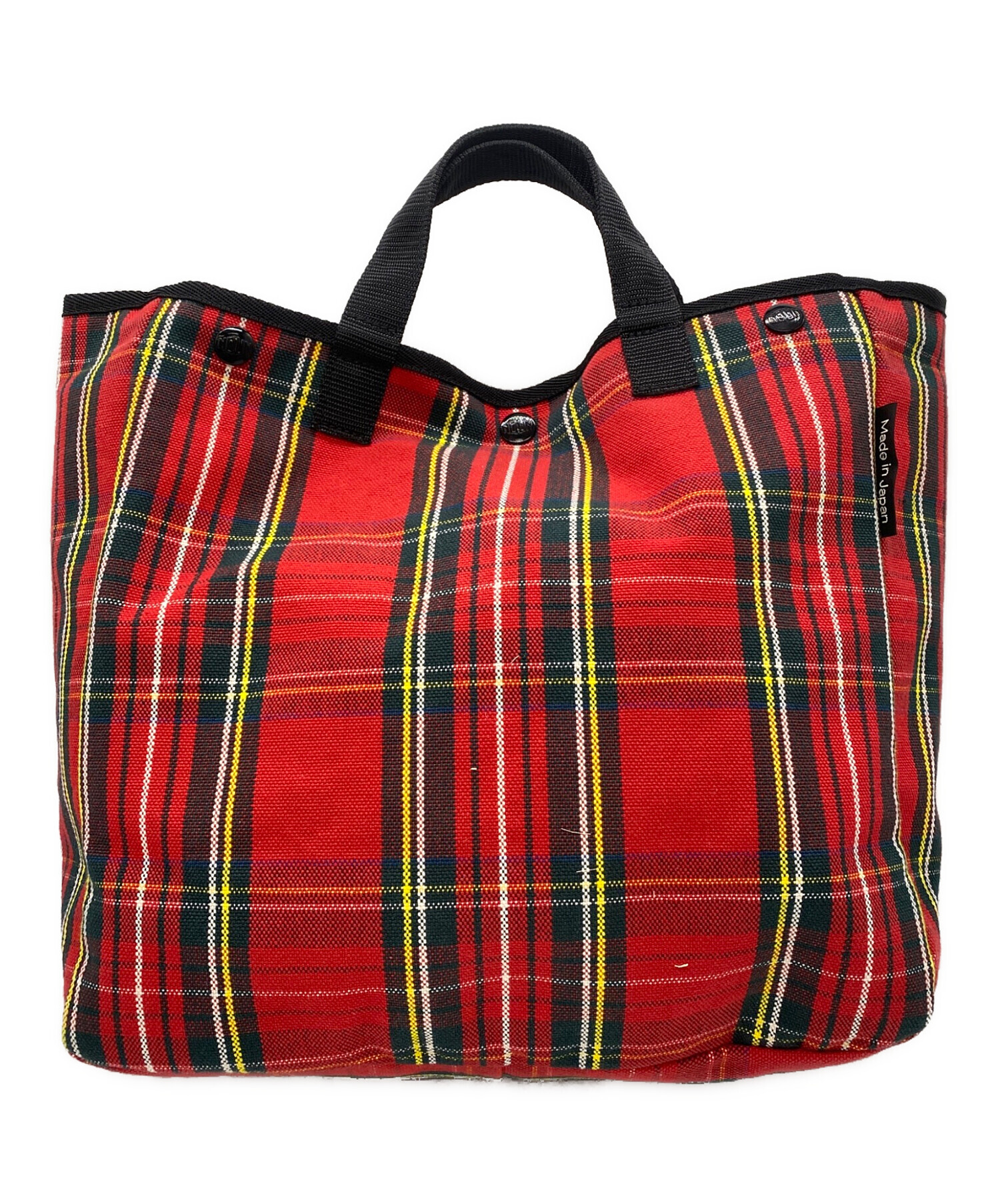 BAG'n'NOUN レッド チェック トートバッグ　未使用タグ付き 中古・古着通販】BAG'n'NOUN (バッグンナウン) チェック トートバッグ