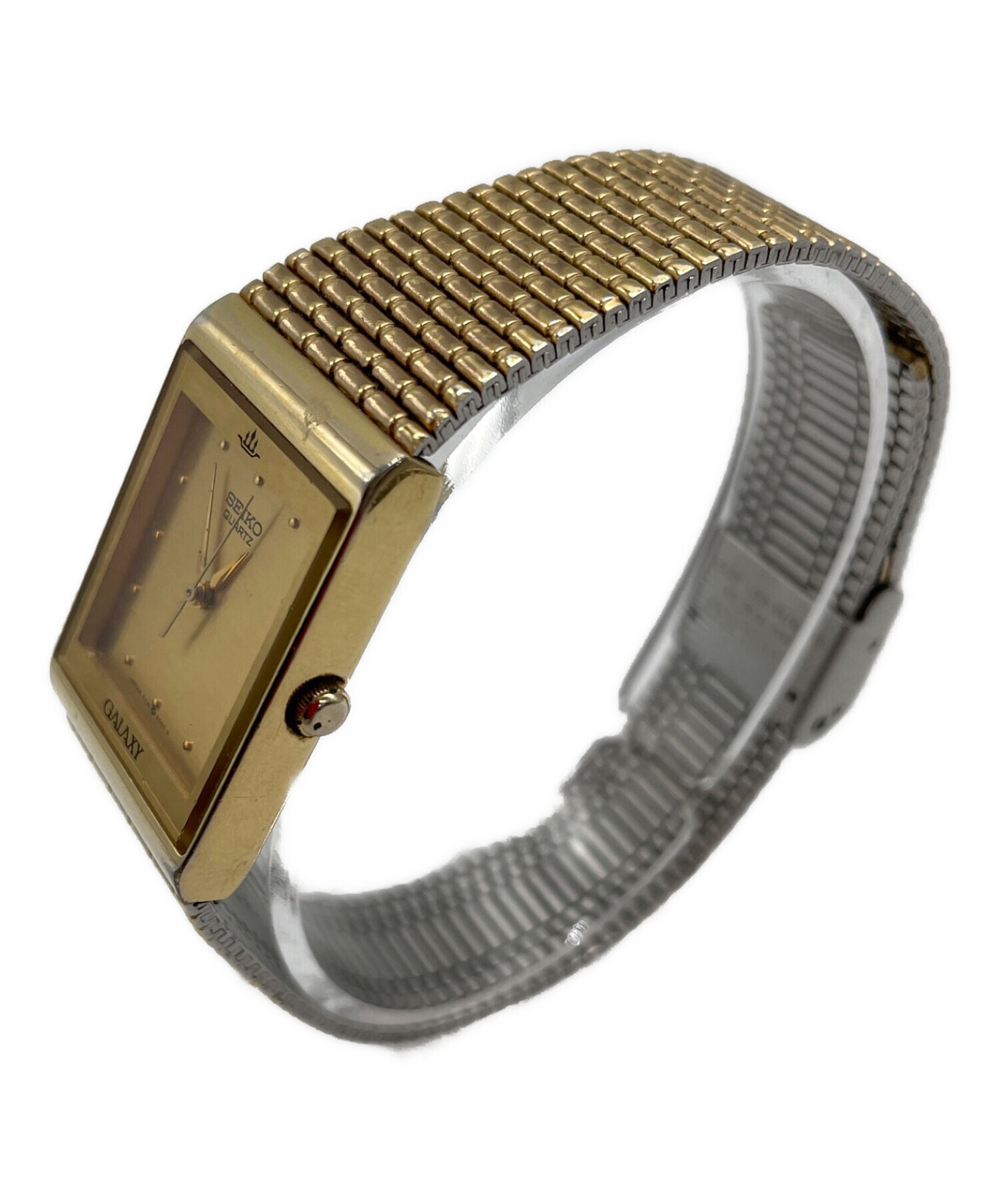 セイコー ゴールド アナログ時計 中古・古着通販】SEIKO (セイコー) スクウェア型 腕時計 ゴールド