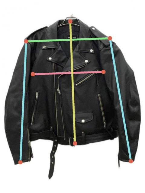 FREE BEE ライダースジャケット L 中古・古着通販】free bee (フリービー) ライダースレザージャケット