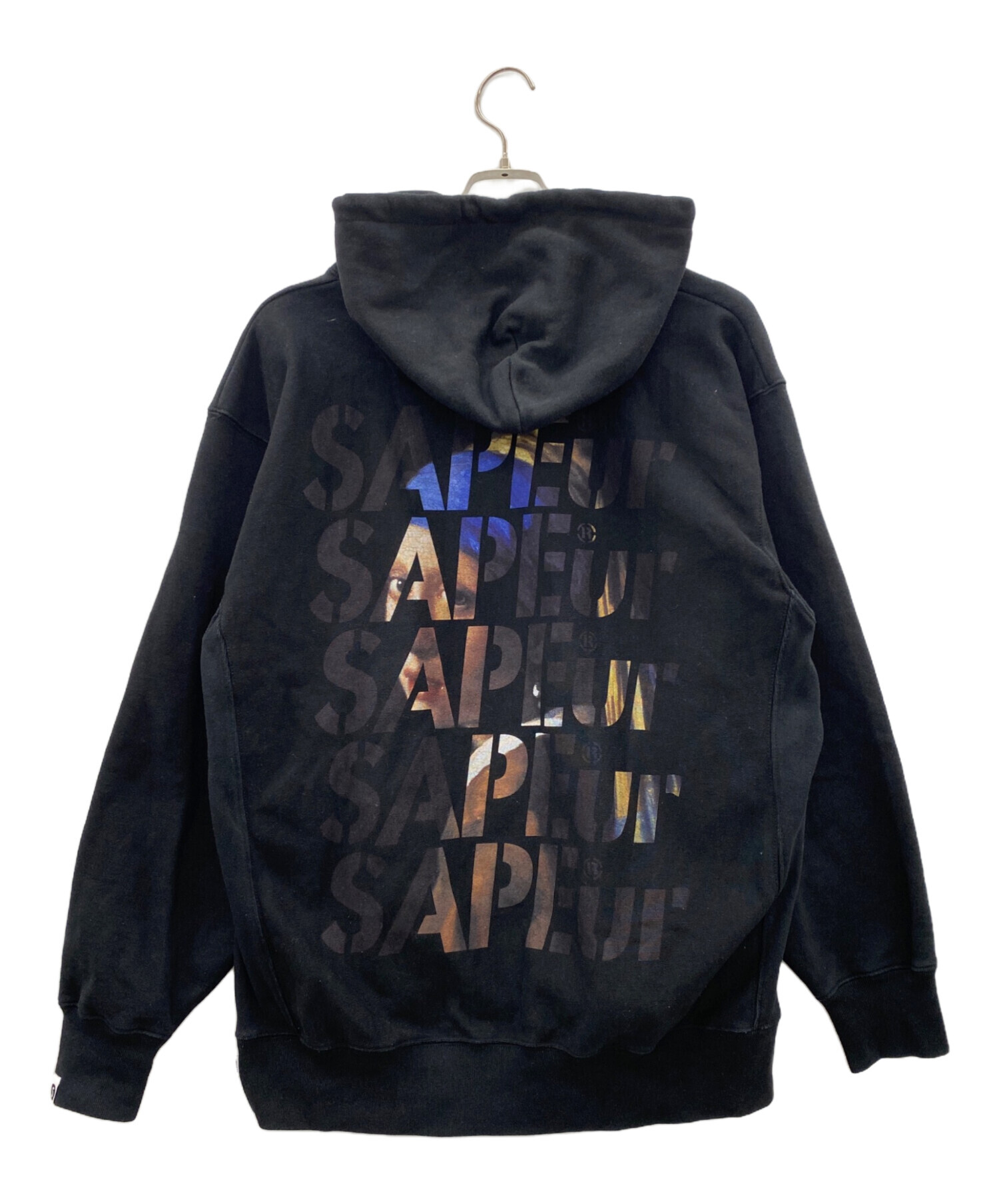 中古・古着通販】SAPEur (サプール) プルオーバーパーカー ブラック 