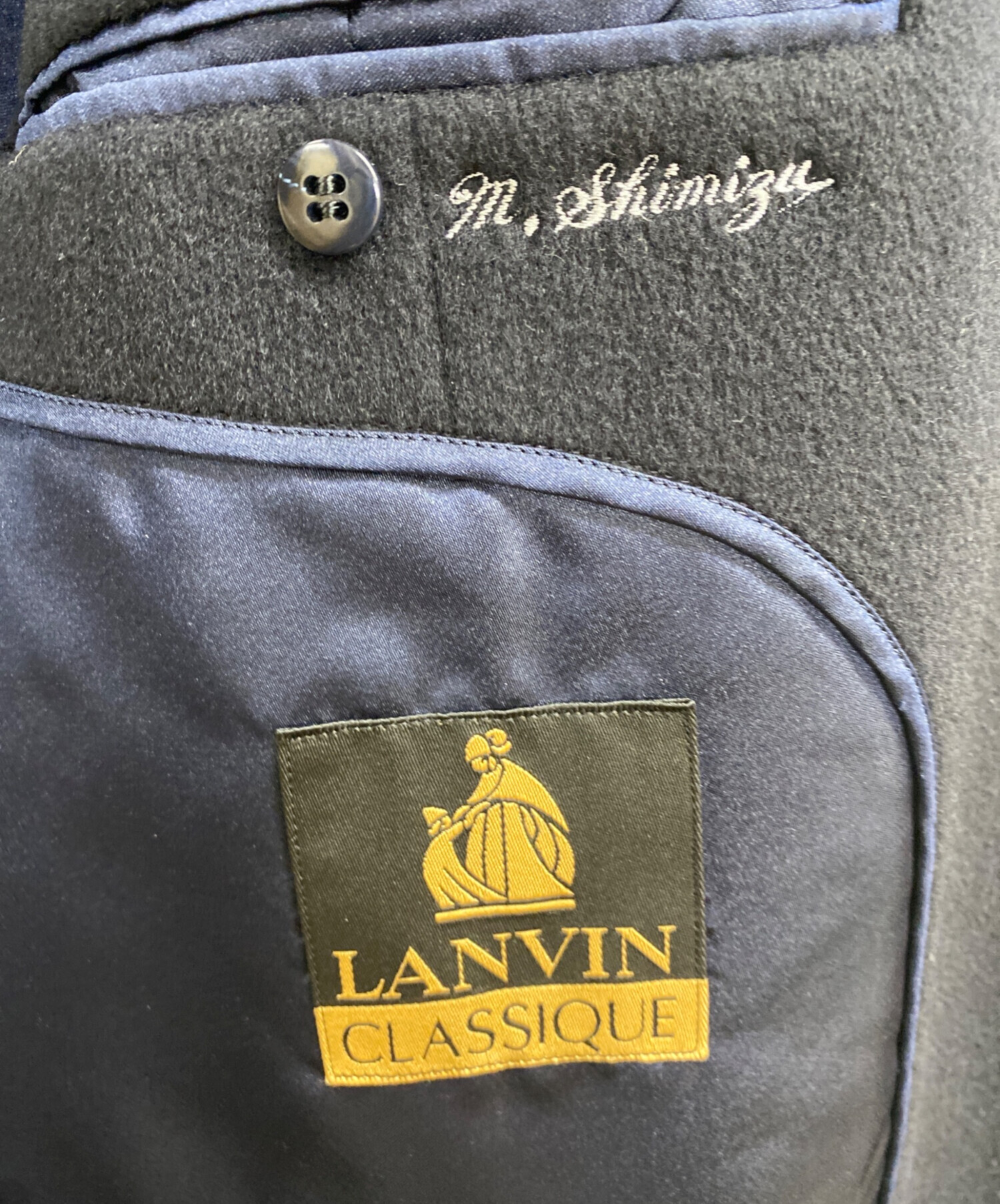 LANVIN CLASSIQUE ブラック チェスターコート 中古・古着通販】LANVIN COLLECTION (ランバンコレクション) カシミヤ