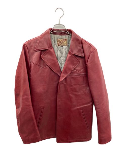 IZZI 80年代ビンテージ 本革レザー フード付きジャケット 赤 中古・古着通販】Y'2 leather (ワイツーレザー) レザージャケット バー