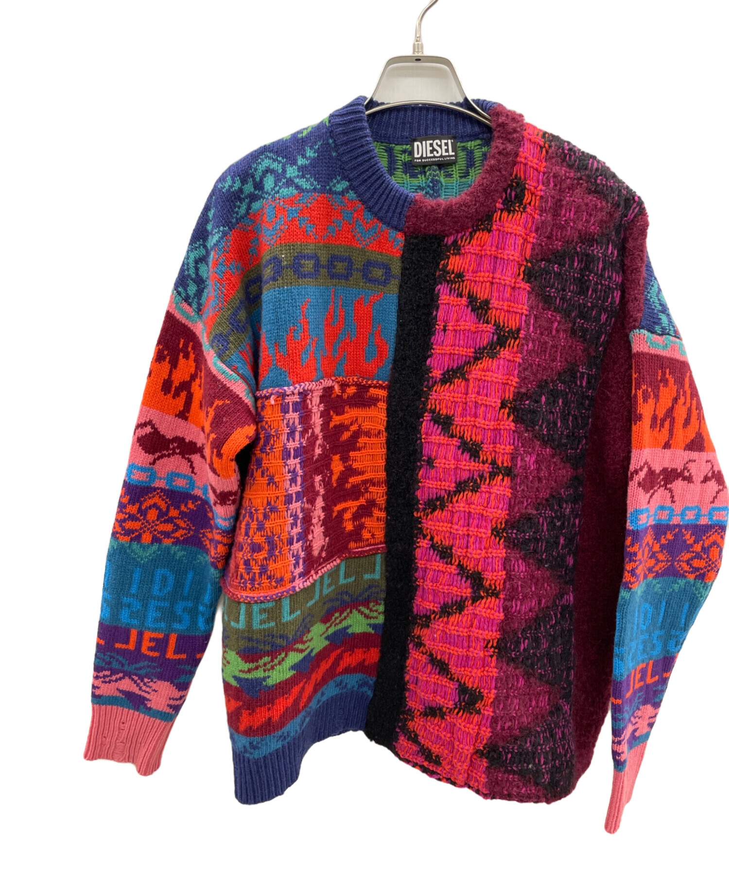 中古・古着通販】DIESEL (ディーゼル) 厚手ニット マルチカラー サイズ 