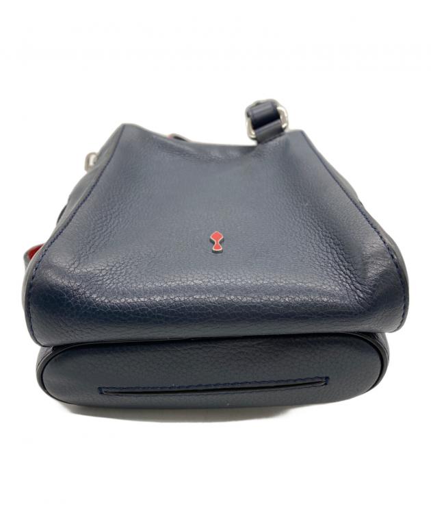 クリスチャンルブタン　 ネイビーブルースパイクレザーショルダーバッグ 中古・古着通販】Christian Louboutin (クリスチャン・ルブタン
