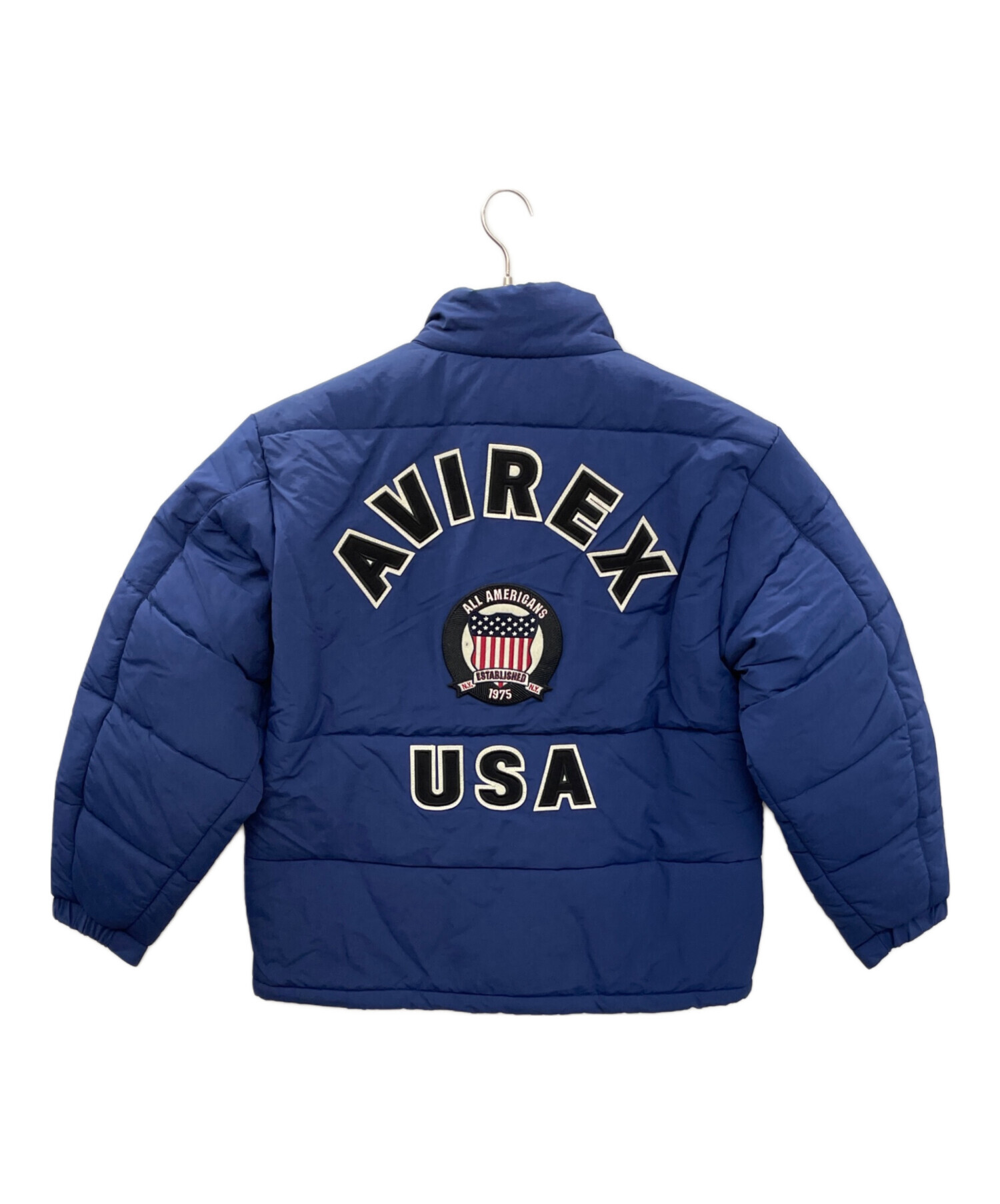 中古・古着通販】AVIREX (アヴィレックス) 中綿ジャケット ブルー 