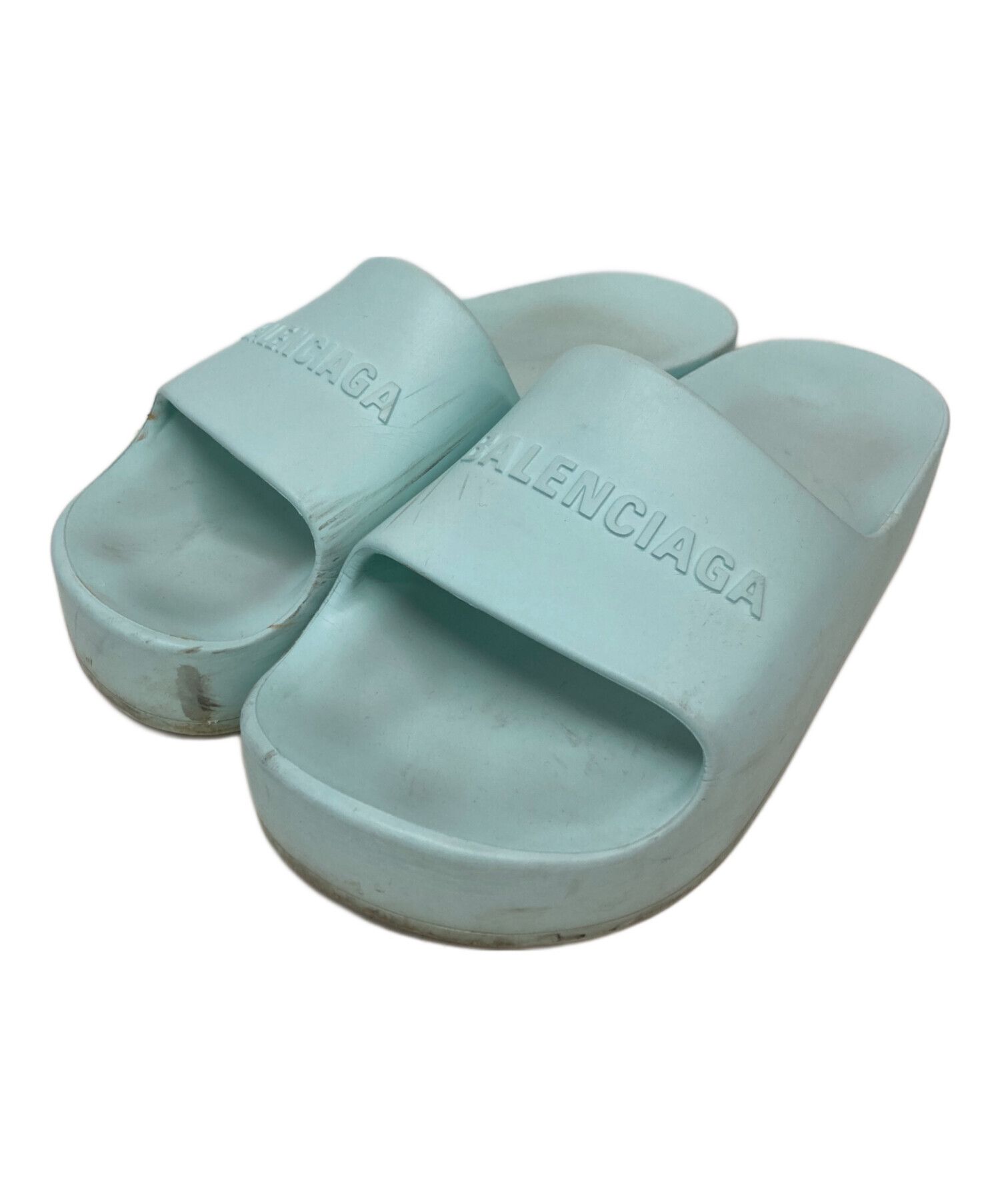 中古・古着通販】BALENCIAGA (バレンシアガ) CHUNKY SLIDE ブルー 
