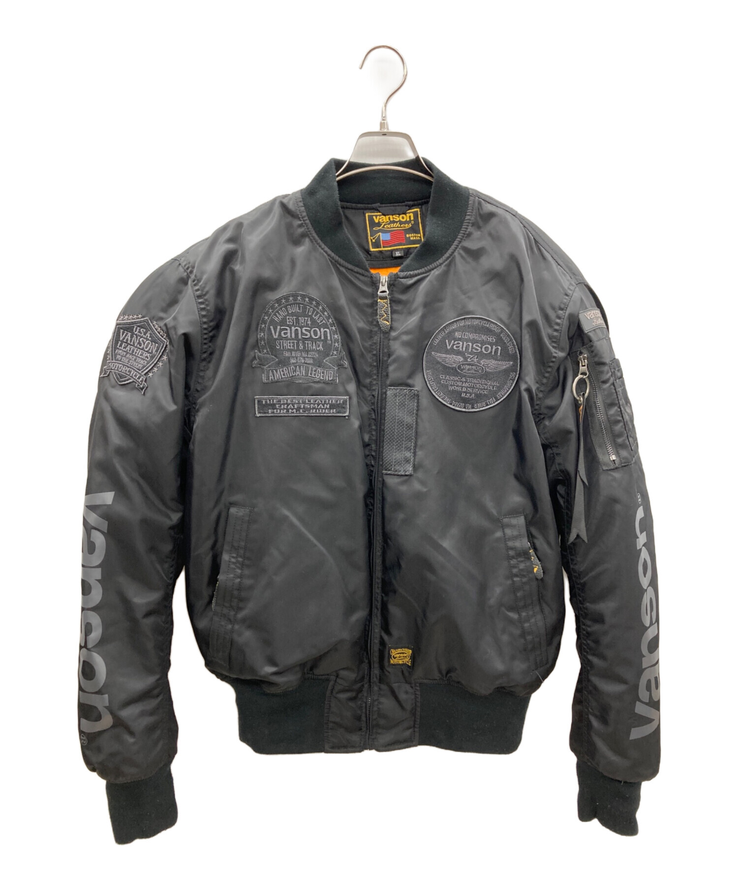 中古・古着通販】VANSON (バンソン) バイカージャケット ブラック
