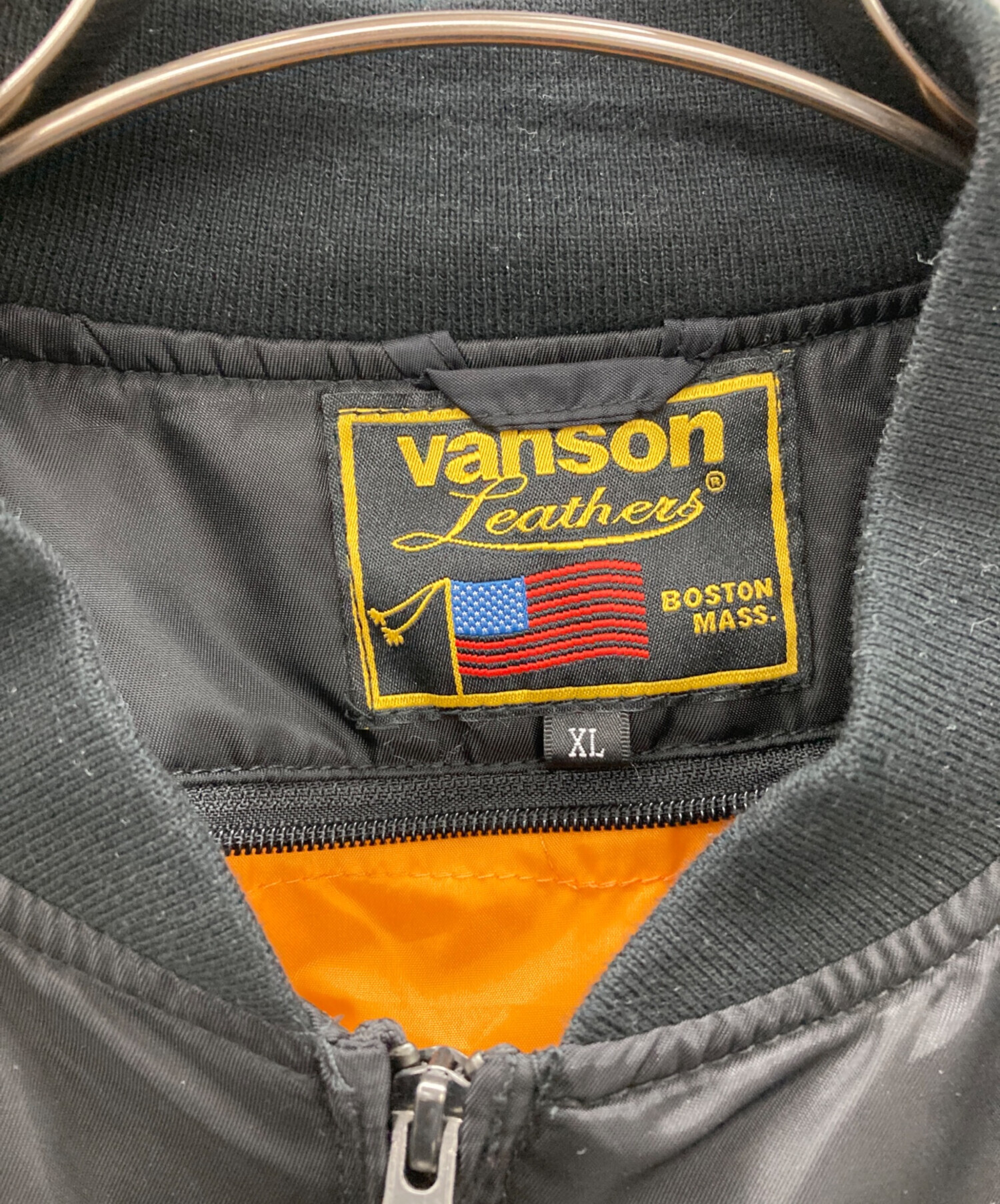 中古・古着通販】VANSON (バンソン) バイカージャケット ブラック
