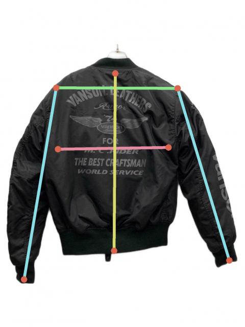 中古・古着通販】VANSON (バンソン) バイカージャケット ブラック