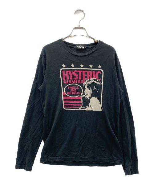 HYSTERIC GLAMOUR カットオフ ラメロゴ 長袖カットソー 中古・古着通販】Hysteric Glamour (ヒステリックグラマー) 長袖